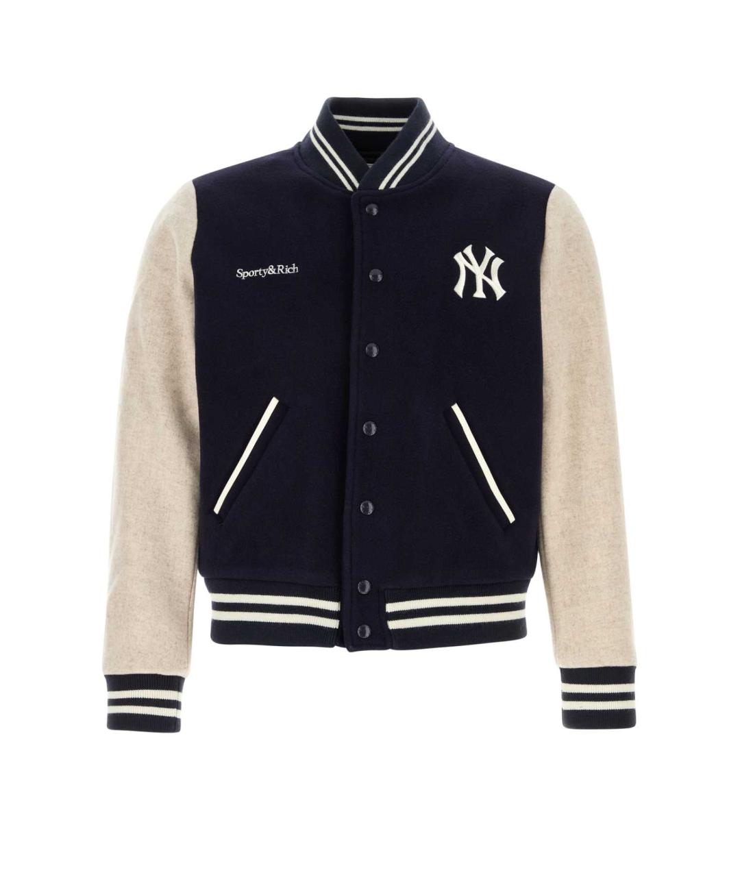 SPORTY AND RICH Синяя шерстяная куртка, фото 1