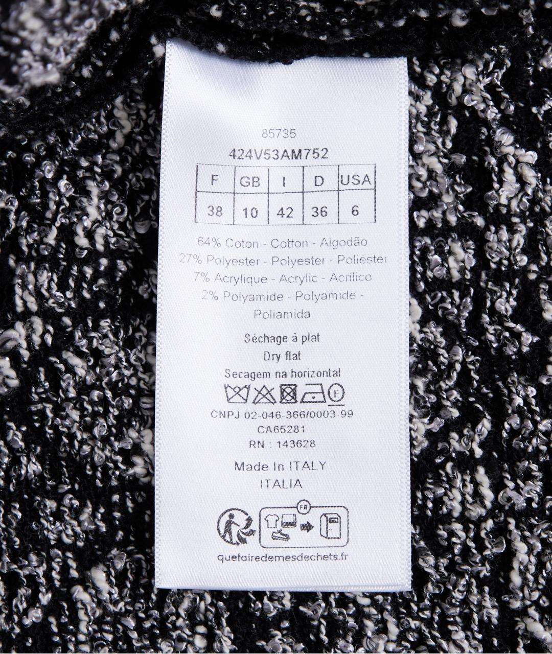 CHRISTIAN DIOR Черный хлопковый кардиган, фото 5