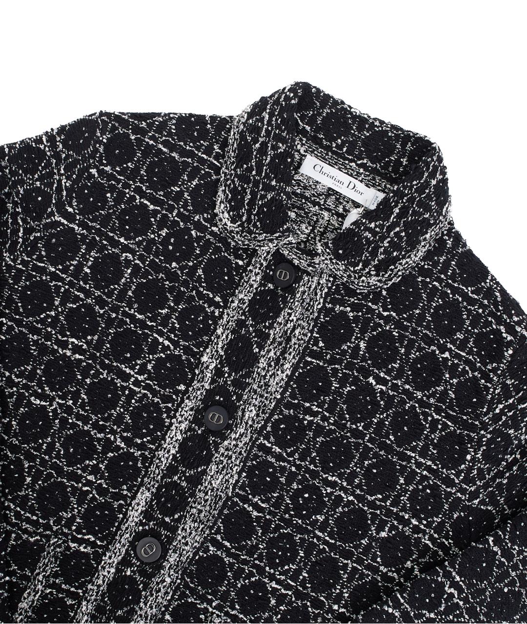 CHRISTIAN DIOR Черный хлопковый кардиган, фото 3