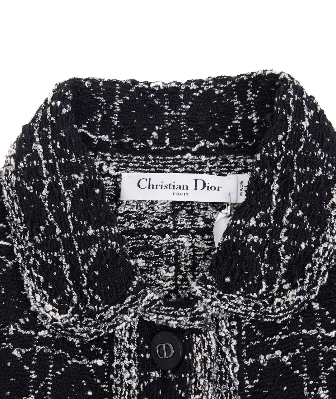 CHRISTIAN DIOR Черный хлопковый кардиган, фото 4