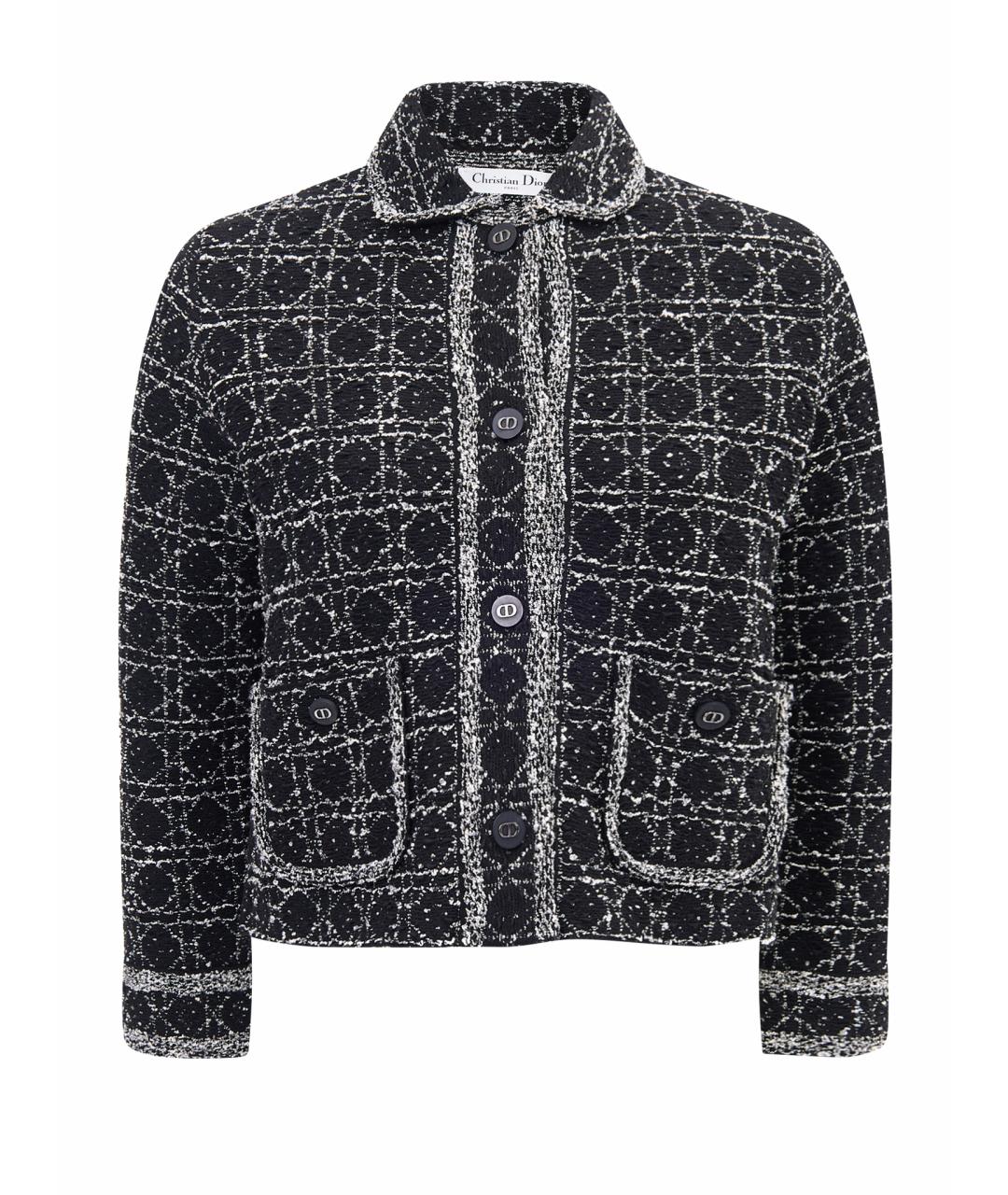 CHRISTIAN DIOR Черный хлопковый кардиган, фото 1