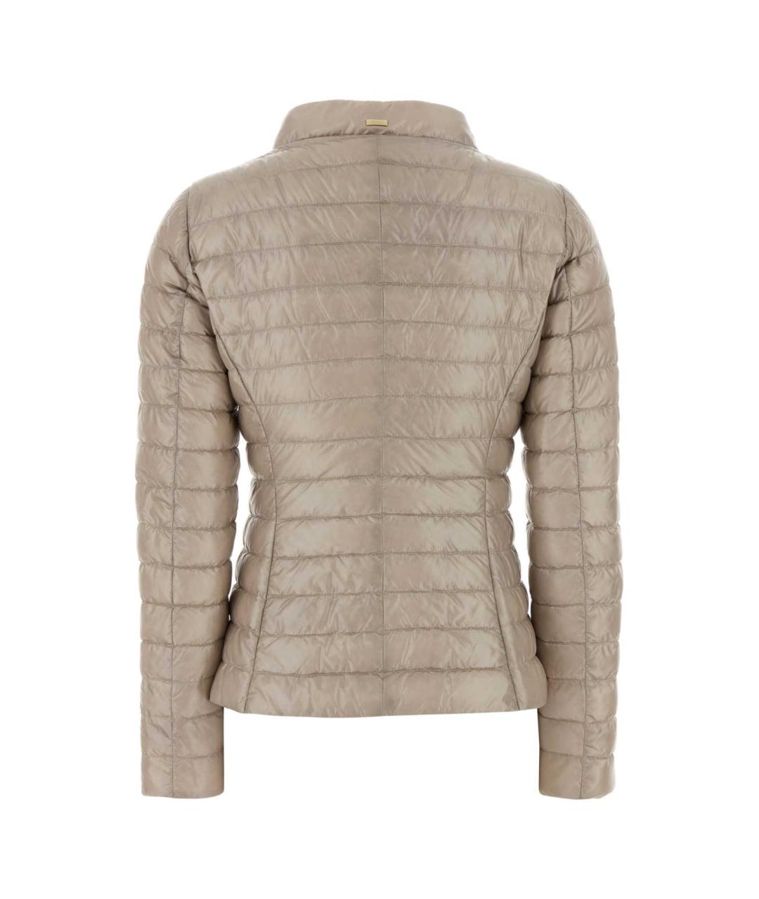 HERNO Бежевый полиамидовый пуховик, фото 2