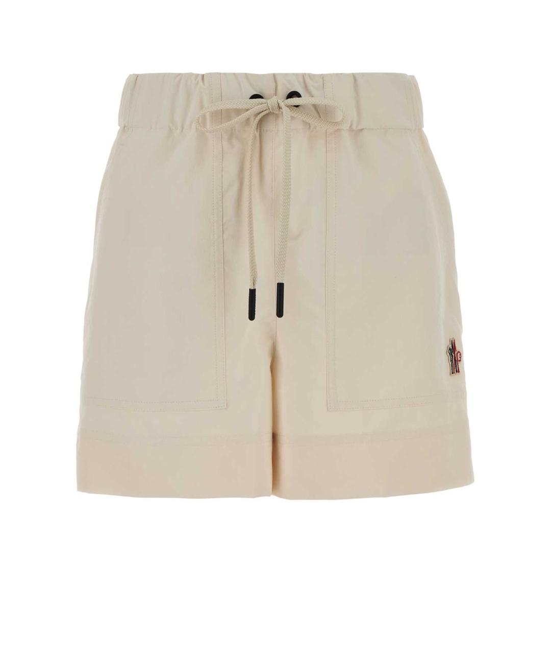 MONCLER GRENOBLE Бежевые полиэстеровые шорты, фото 1