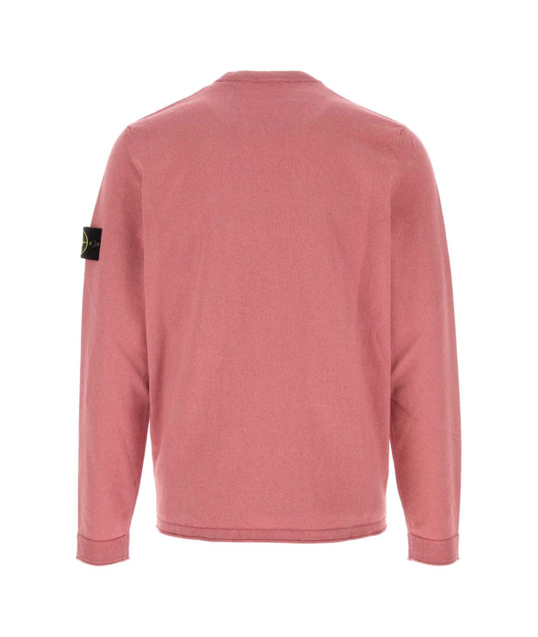 STONE ISLAND Розовый хлопковый джемпер / свитер, фото 2