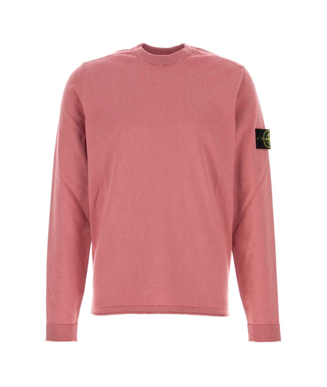 STONE ISLAND Розовый хлопковый джемпер / свитер, фото 1