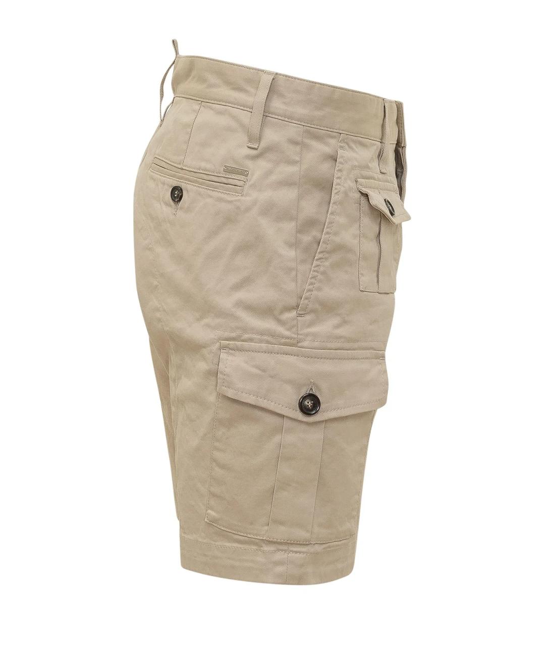 DSQUARED2 Бежевые хлопковые шорты, фото 3