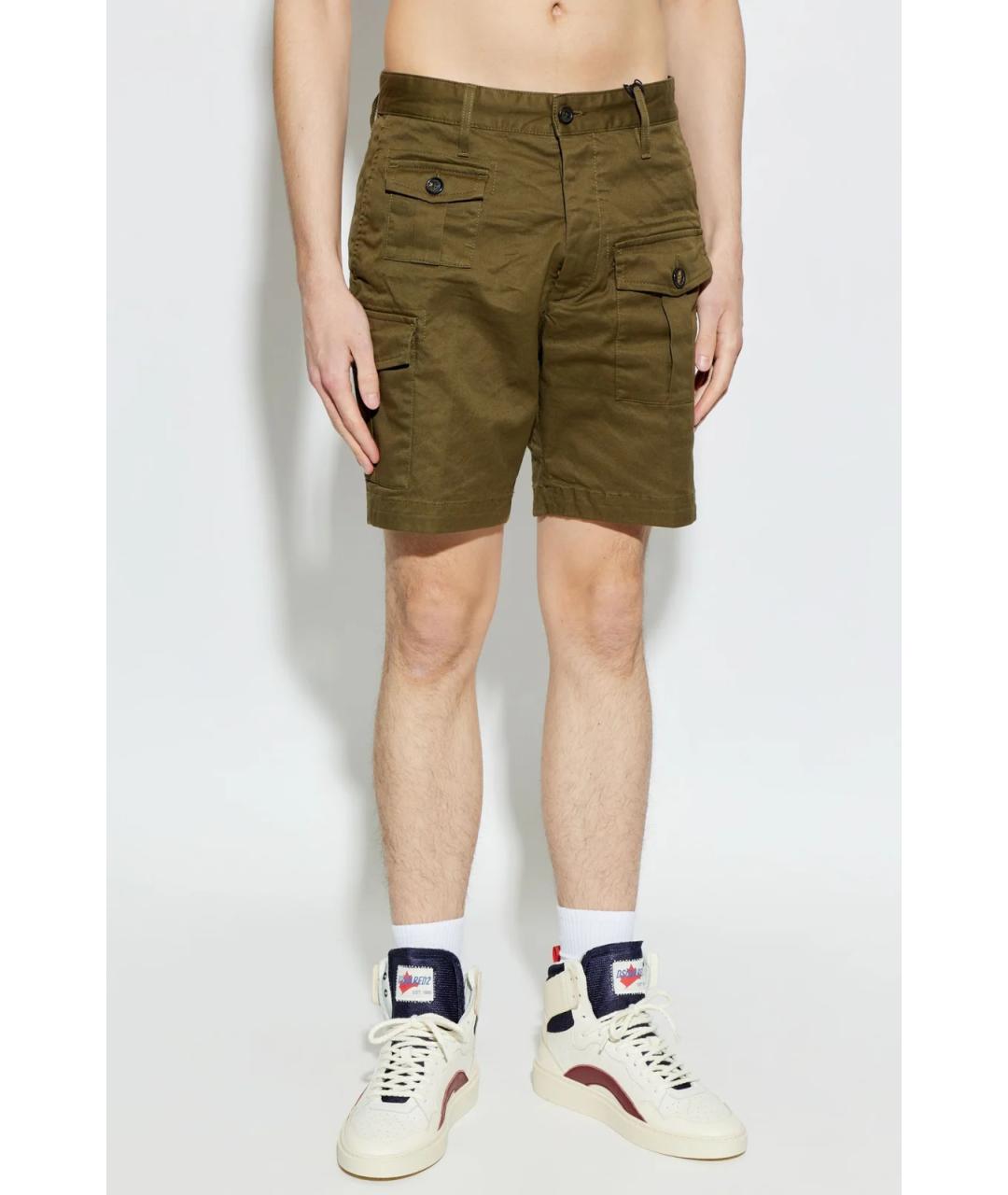 DSQUARED2 Зеленые хлопковые шорты, фото 3
