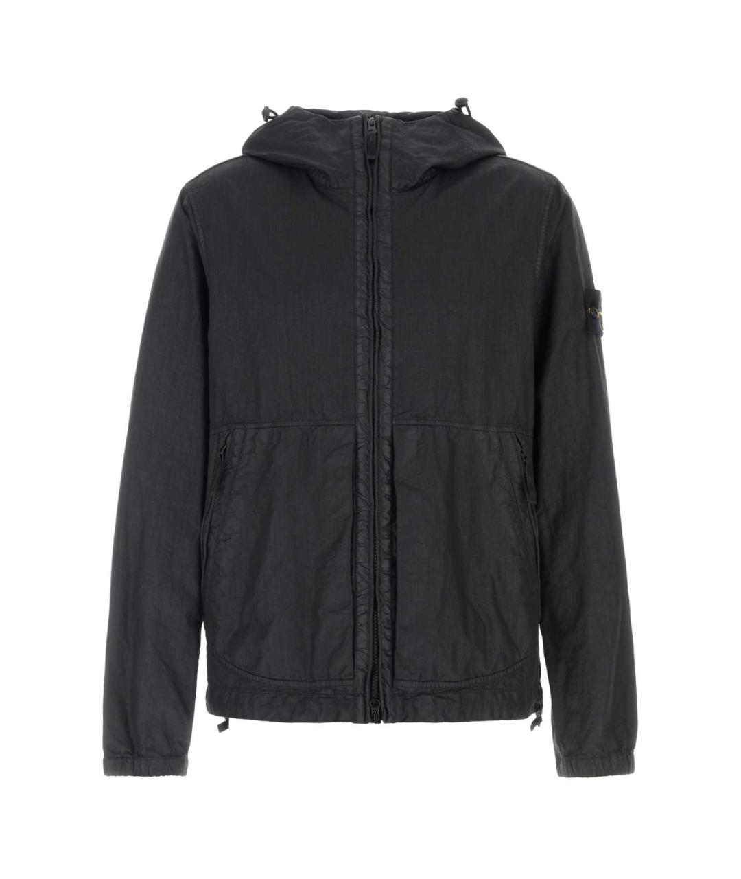 STONE ISLAND Черная синтетическая куртка, фото 1