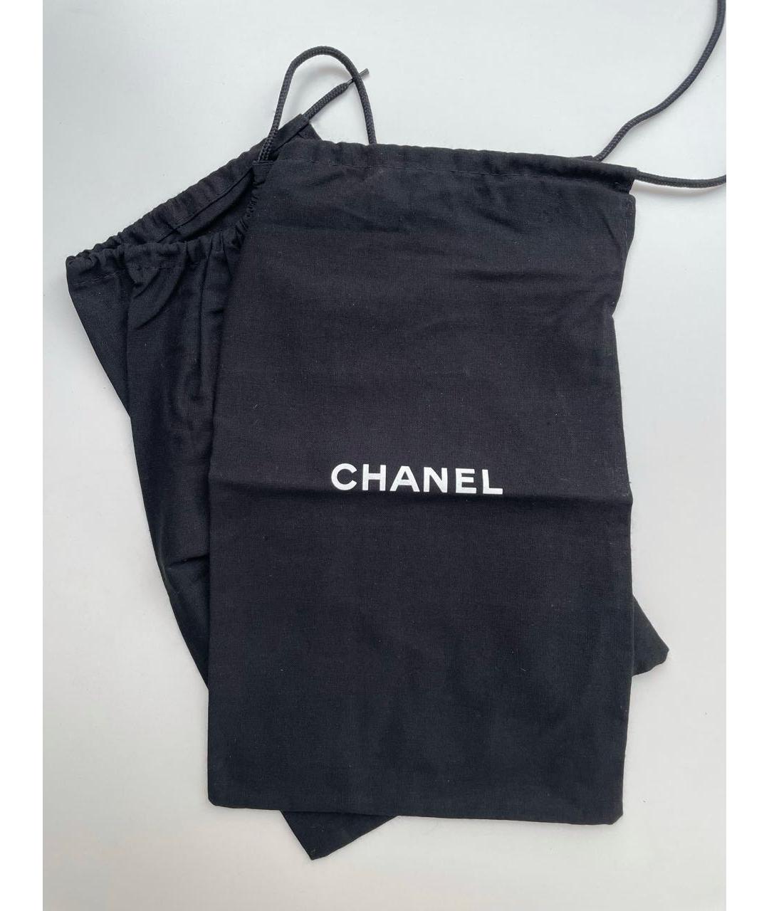 CHANEL Антрацитовые текстильные лоферы, фото 5