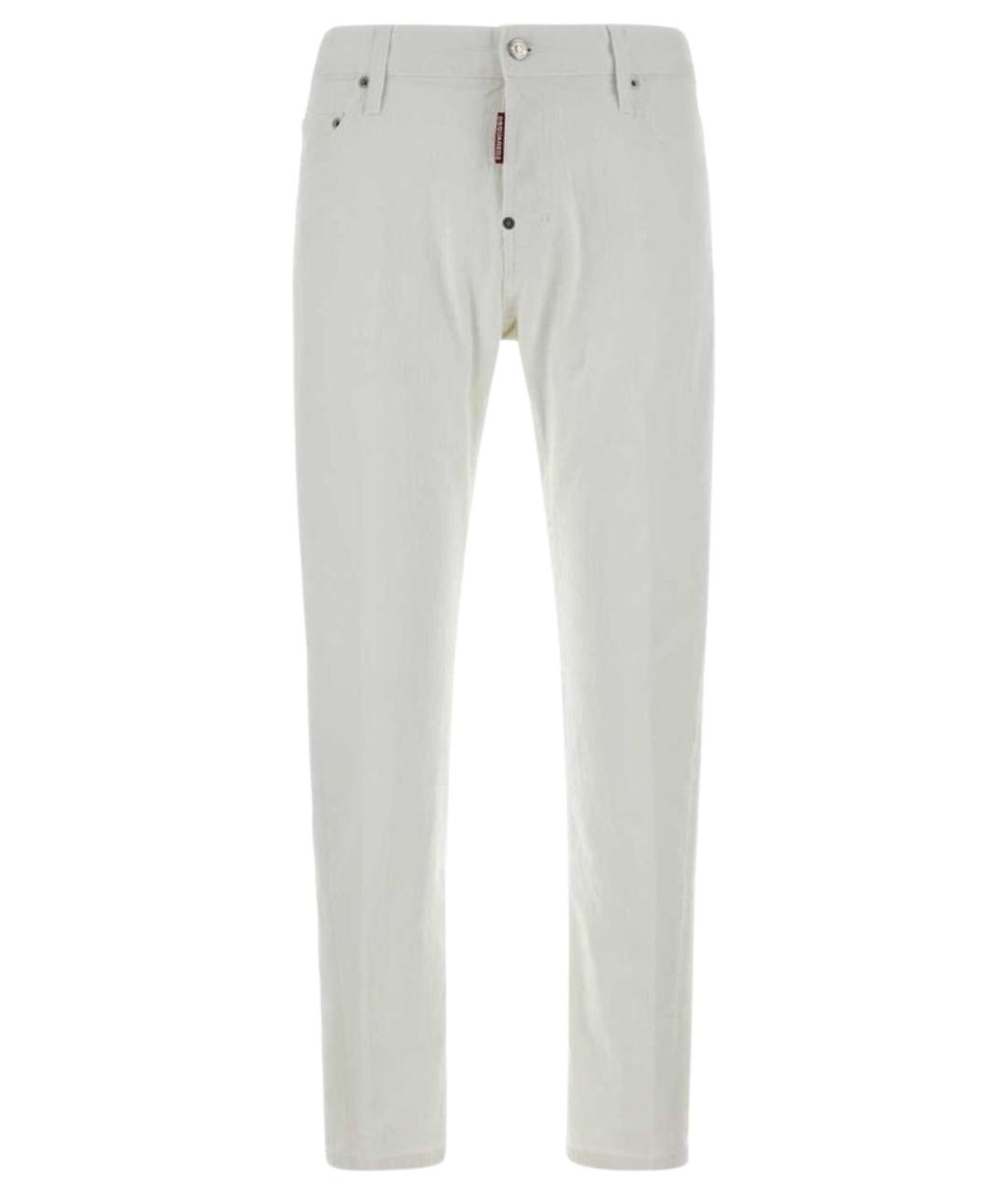 DSQUARED2 Белые хлопковые джинсы скинни, фото 1