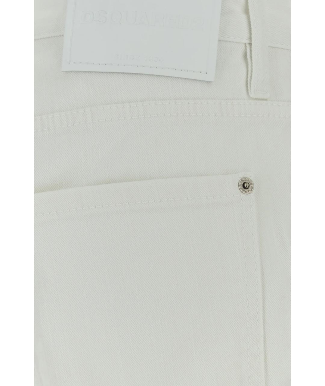 DSQUARED2 Белые хлопковые джинсы скинни, фото 3