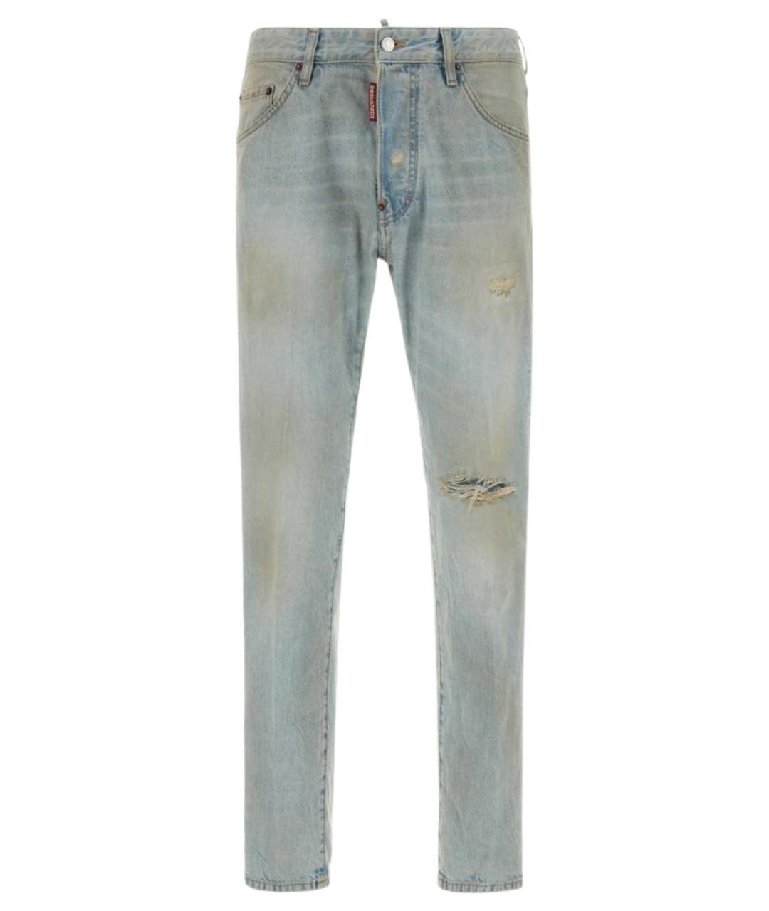 DSQUARED2 Голубые хлопковые джинсы скинни, фото 1