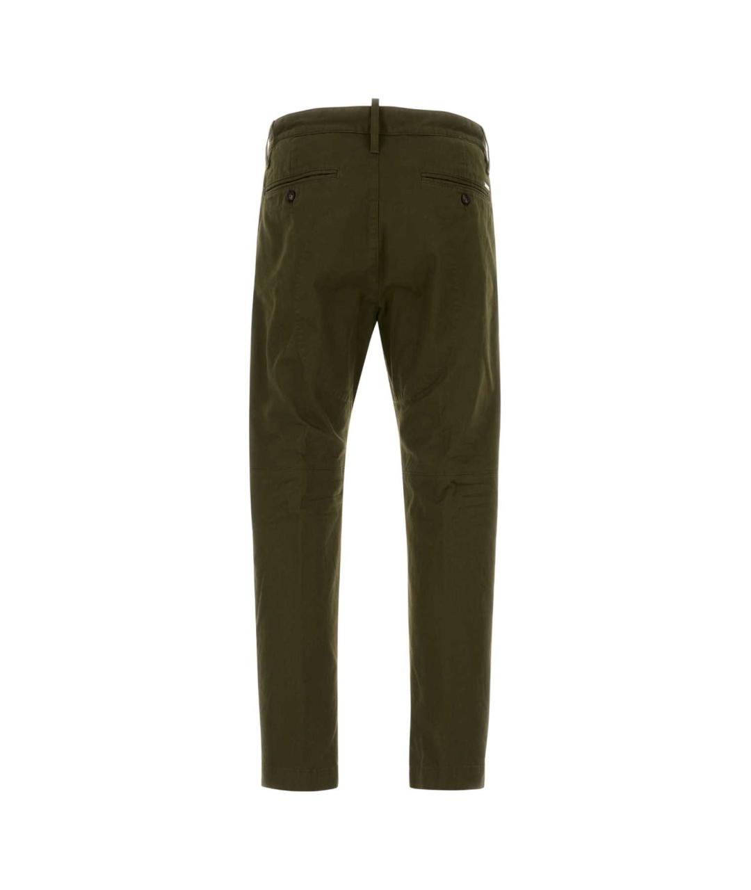 DSQUARED2 Зеленые хлопковые повседневные брюки, фото 2