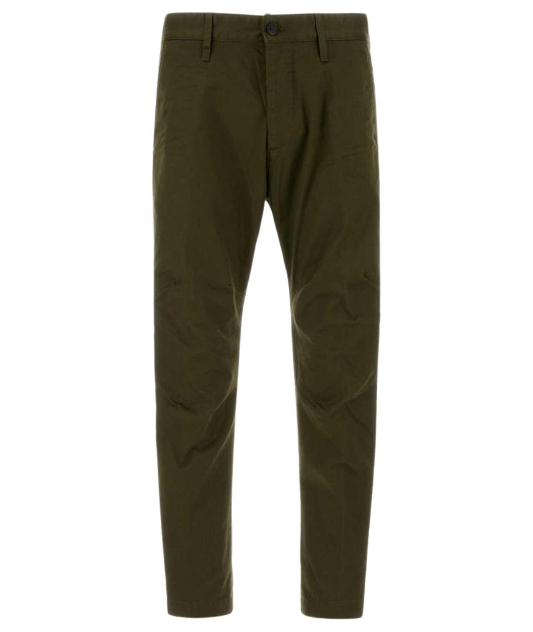DSQUARED2 Зеленые хлопковые повседневные брюки, фото 1