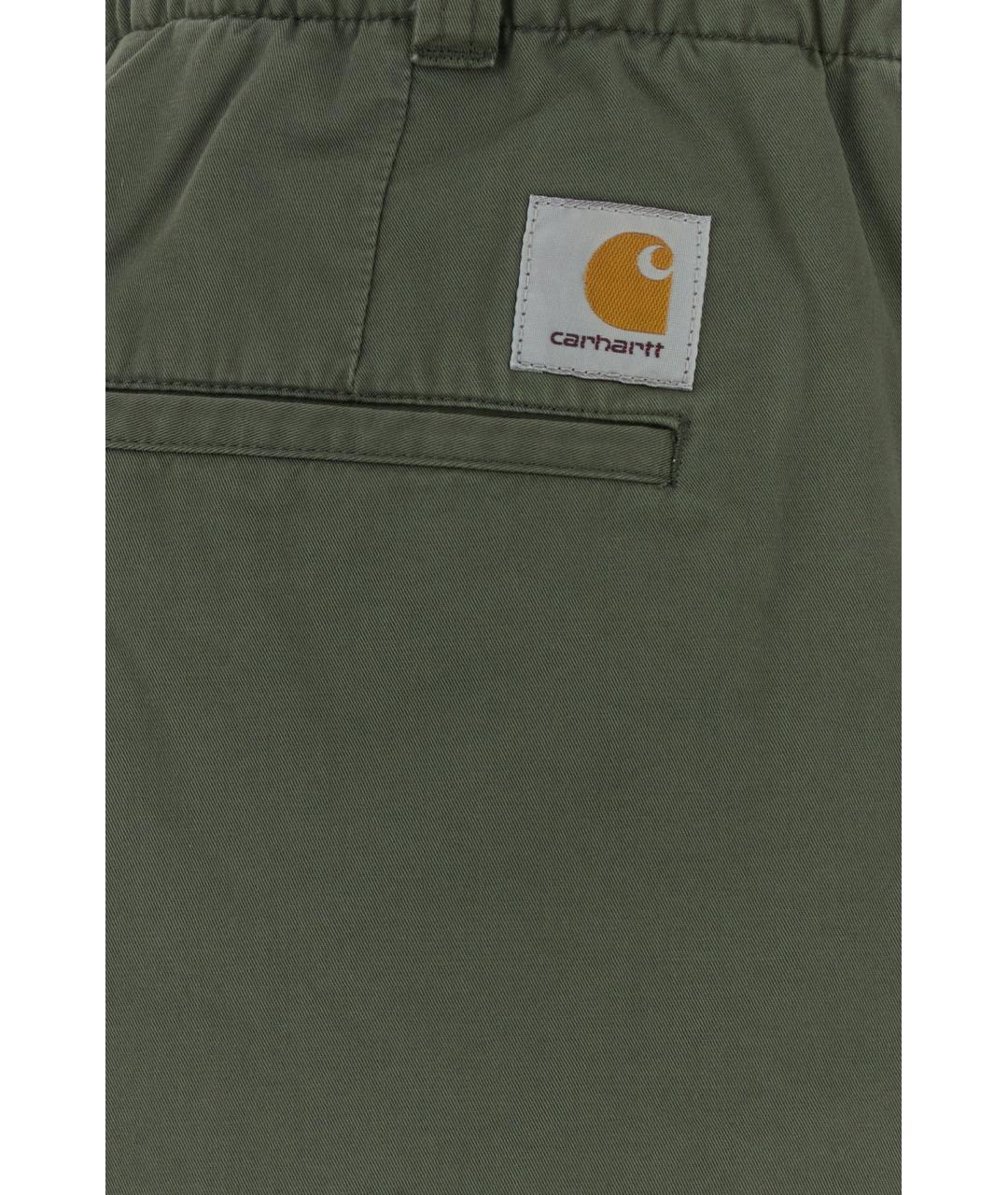 CARHARTT WIP Зеленые хлопковые повседневные брюки, фото 3