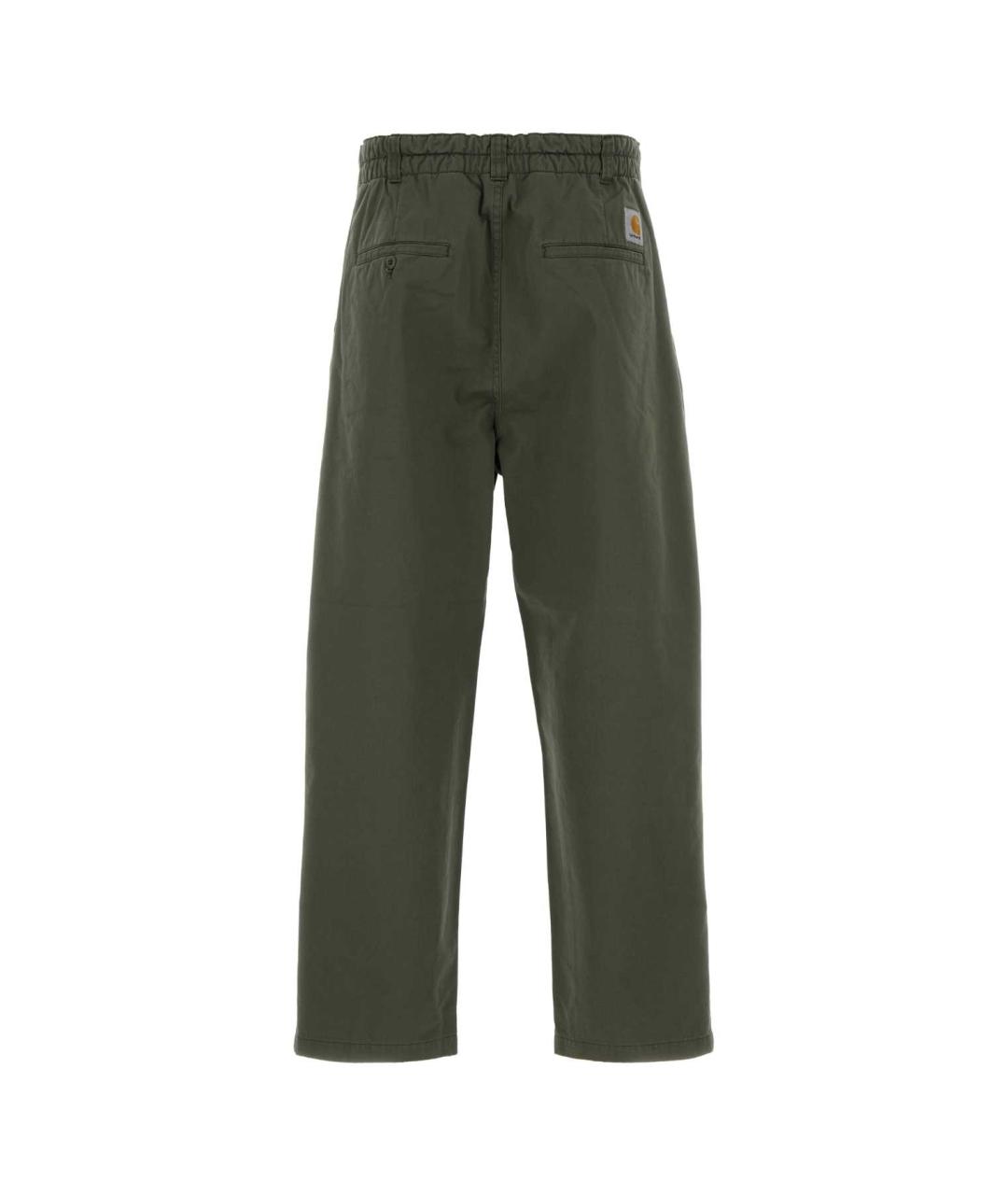 CARHARTT WIP Зеленые хлопковые повседневные брюки, фото 2