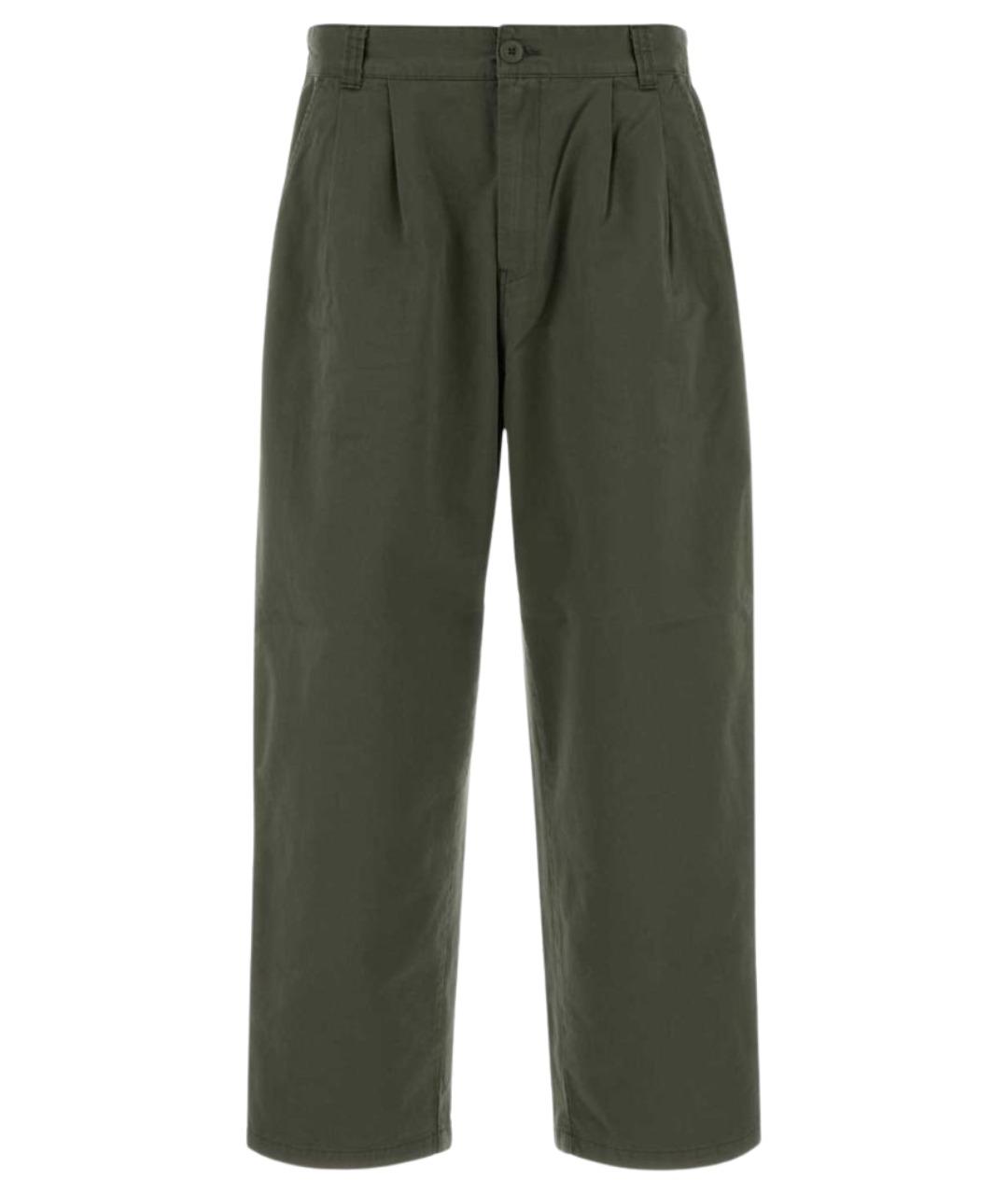 CARHARTT WIP Зеленые хлопковые повседневные брюки, фото 1