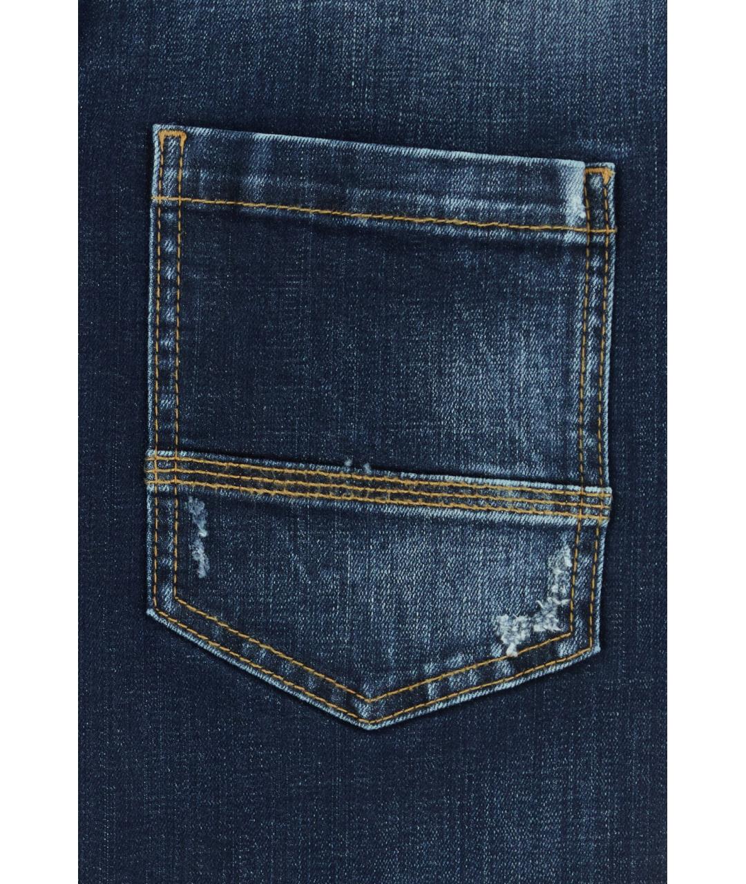 DSQUARED2 Темно-синяя хлопковая кэжуал рубашка, фото 3