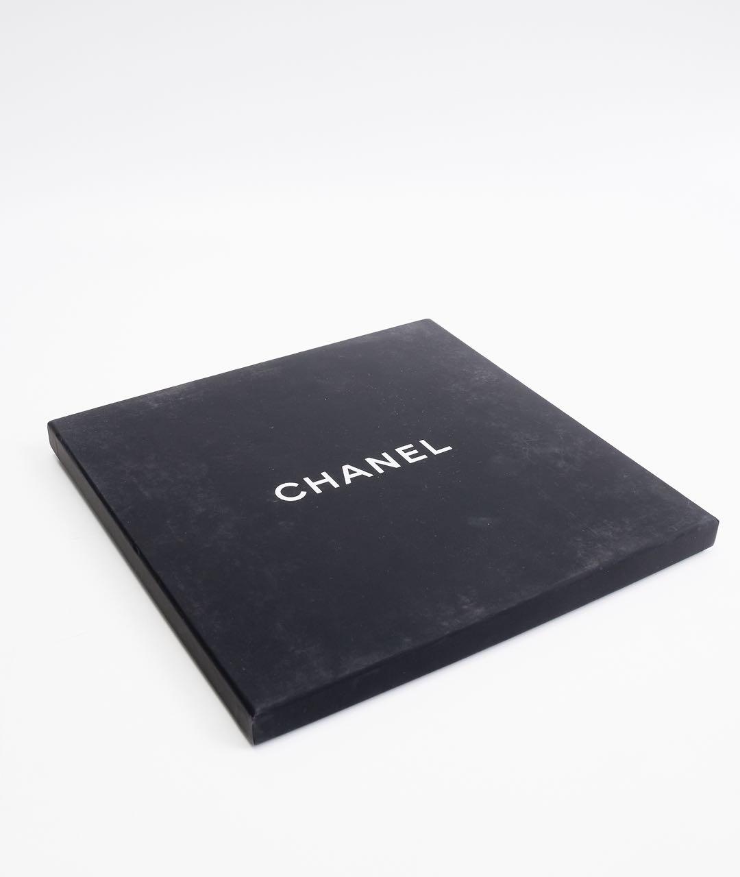 CHANEL Черный шелковый платок, фото 4