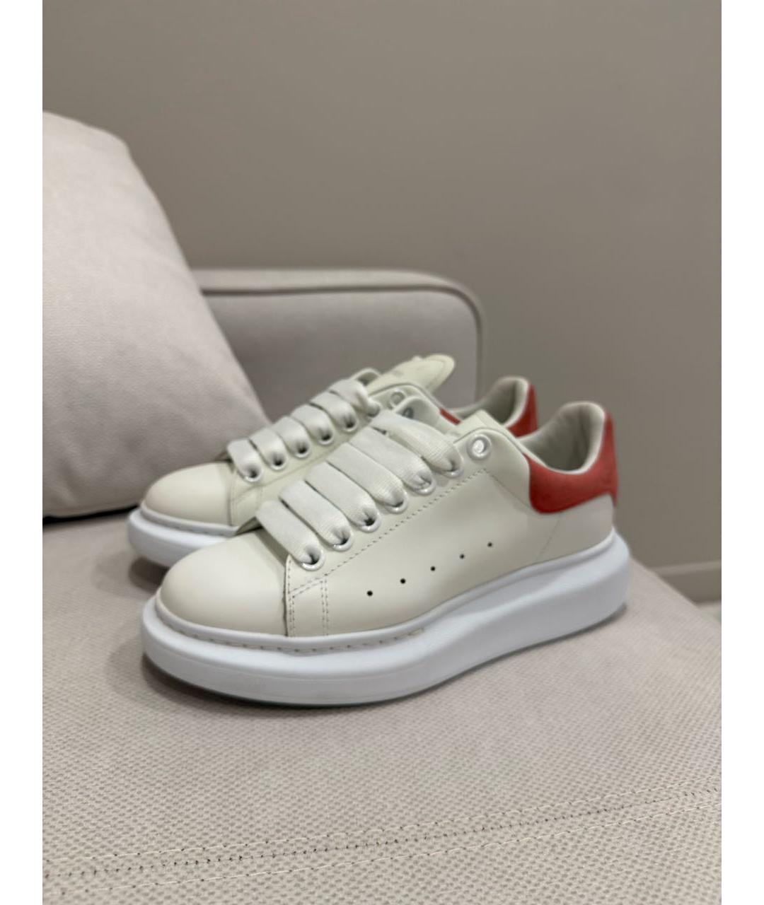 ALEXANDER MCQUEEN Белые кожаные кеды, фото 6