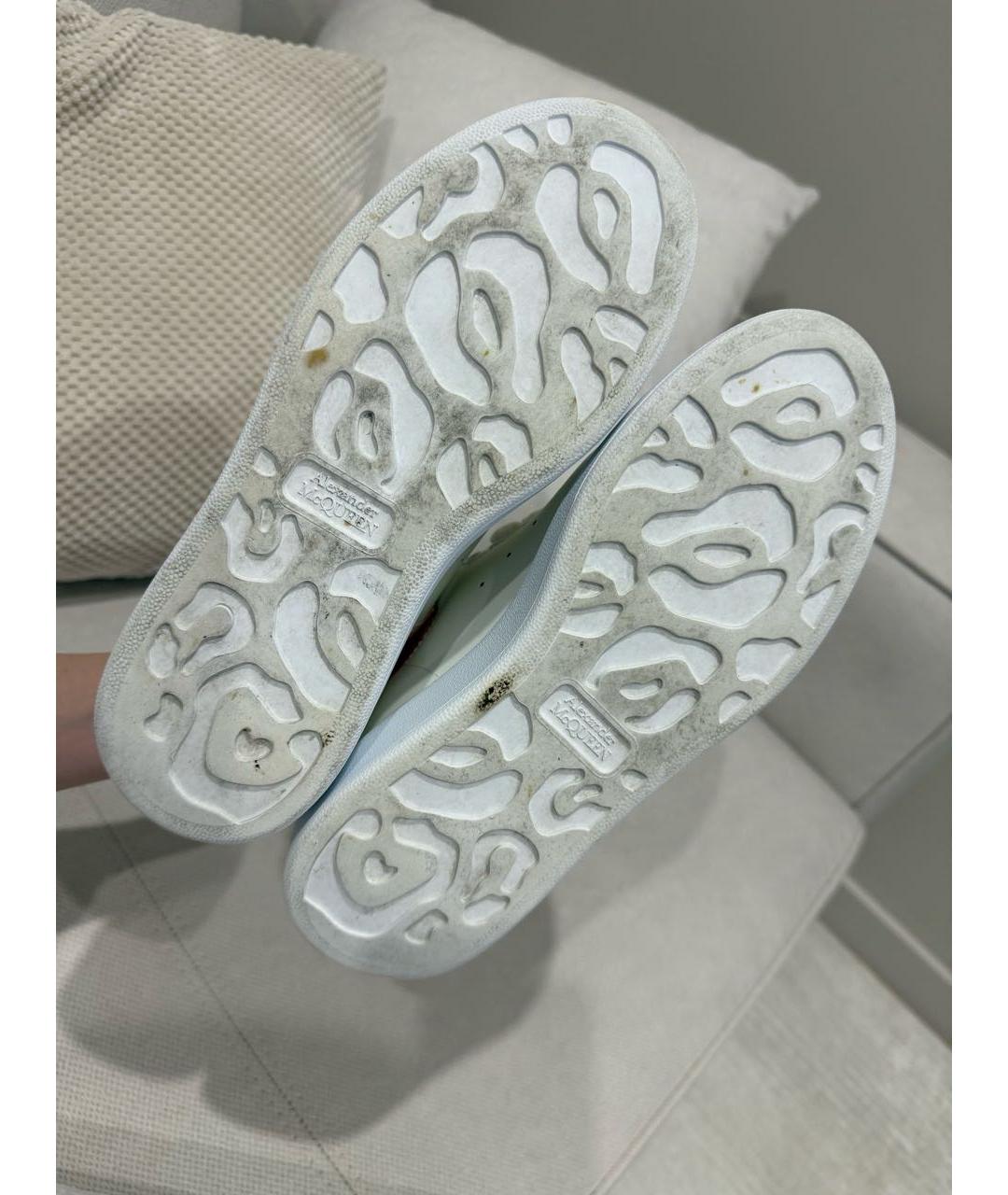 ALEXANDER MCQUEEN Белые кожаные кеды, фото 5