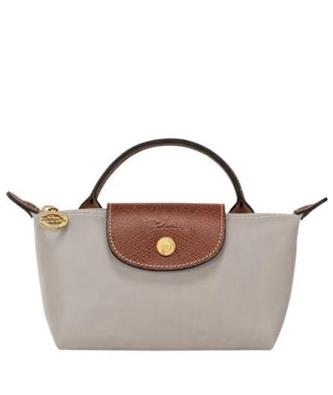 LONGCHAMP Серая сумка с короткими ручками, фото 7