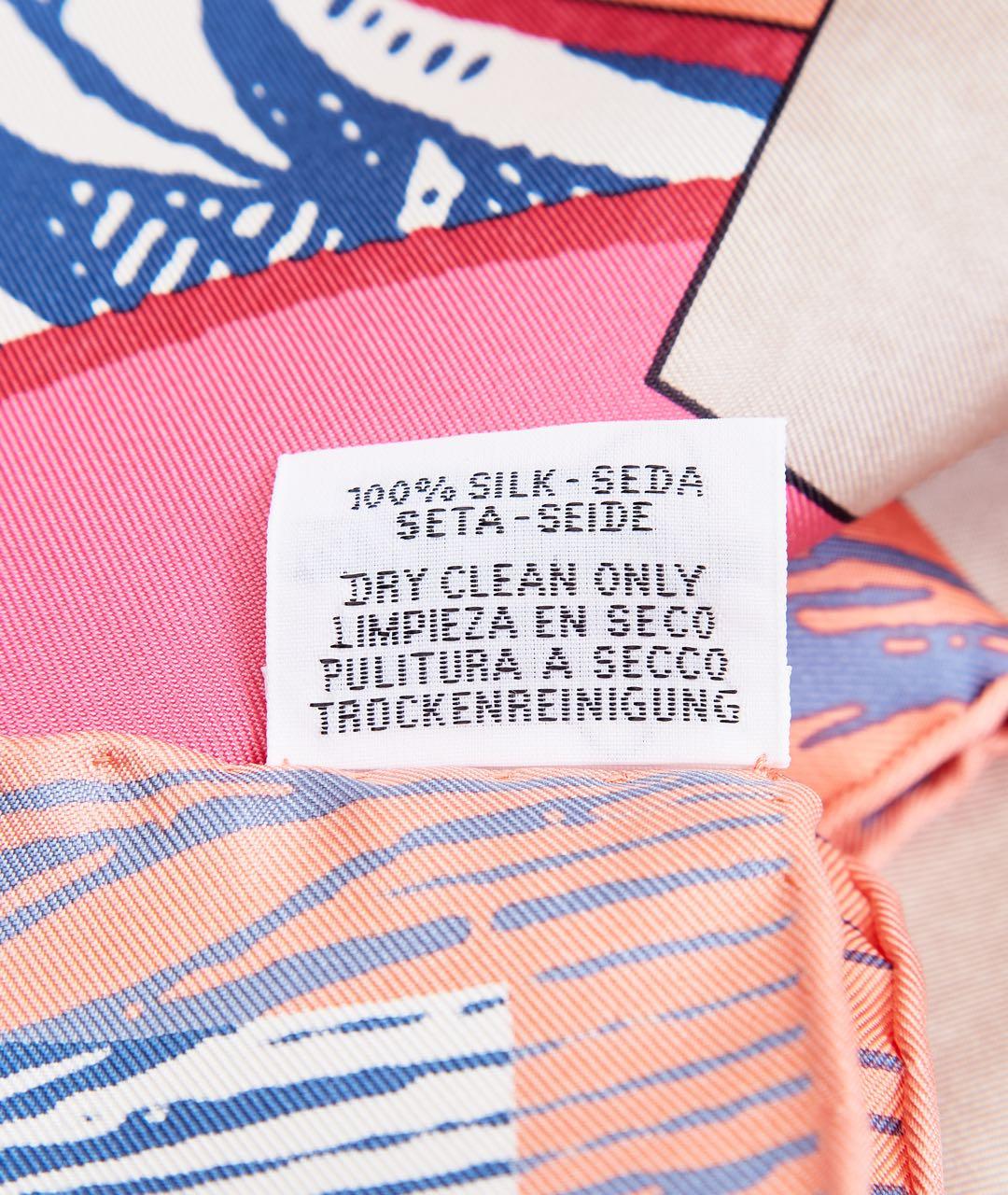 HERMES Розовый шелковый платок, фото 3