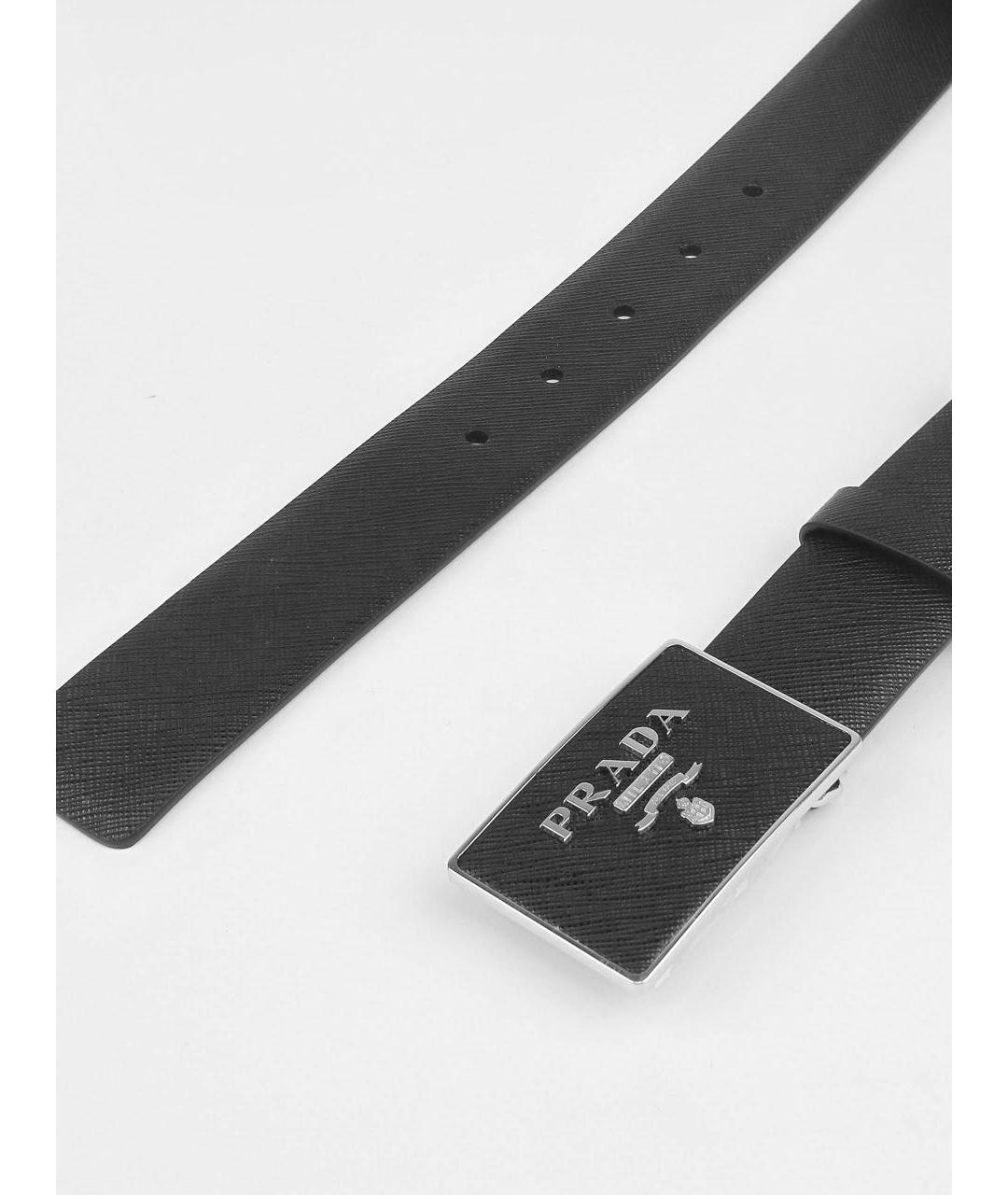 PRADA Черный кожаный ремень, фото 5