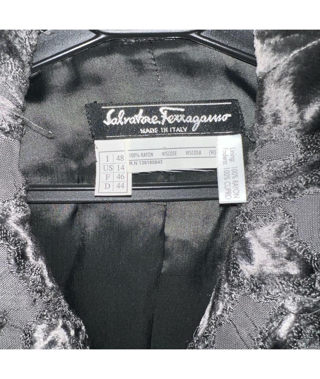 FERRAGAMO Серый вискозный жакет/пиджак, фото 3