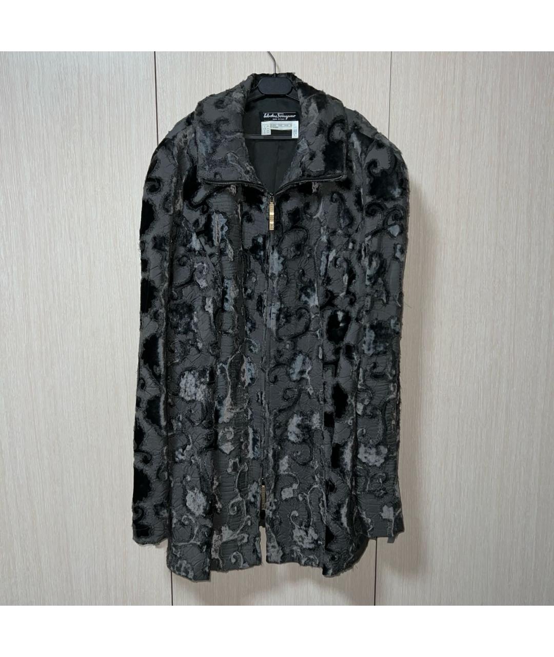 FERRAGAMO Серый вискозный жакет/пиджак, фото 8