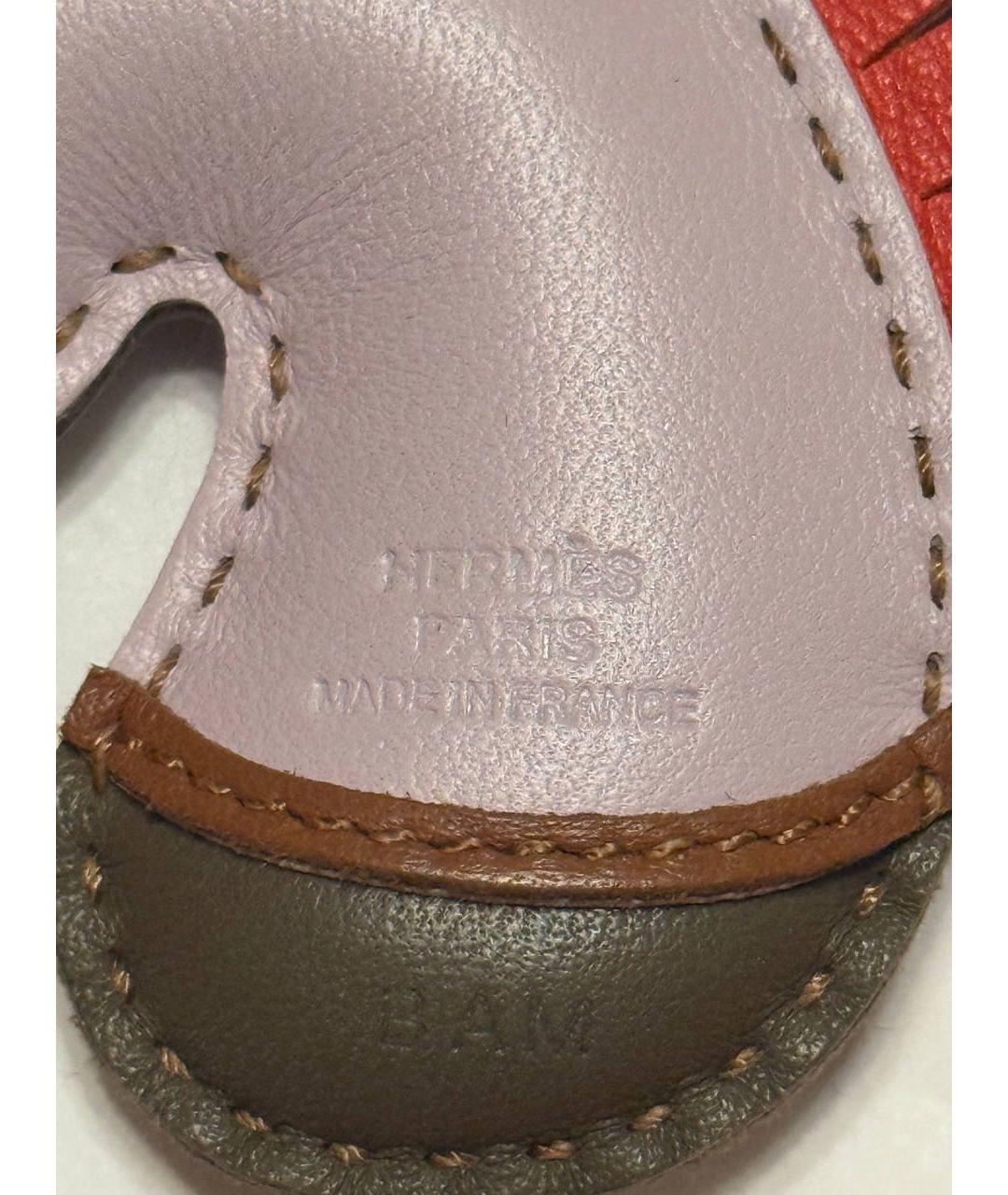 HERMES Розовый брелок, фото 3