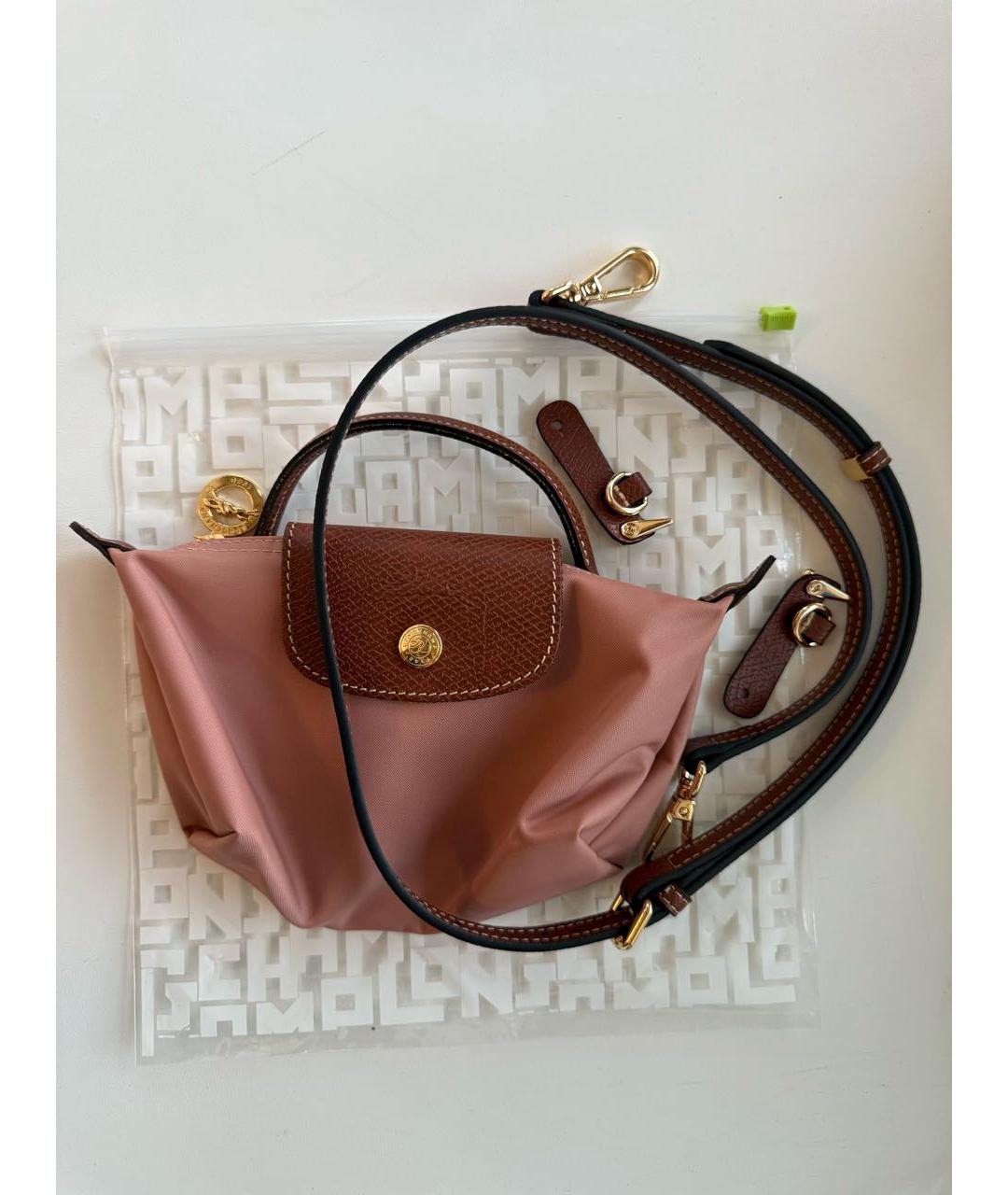 LONGCHAMP Розовая сумка с короткими ручками, фото 4