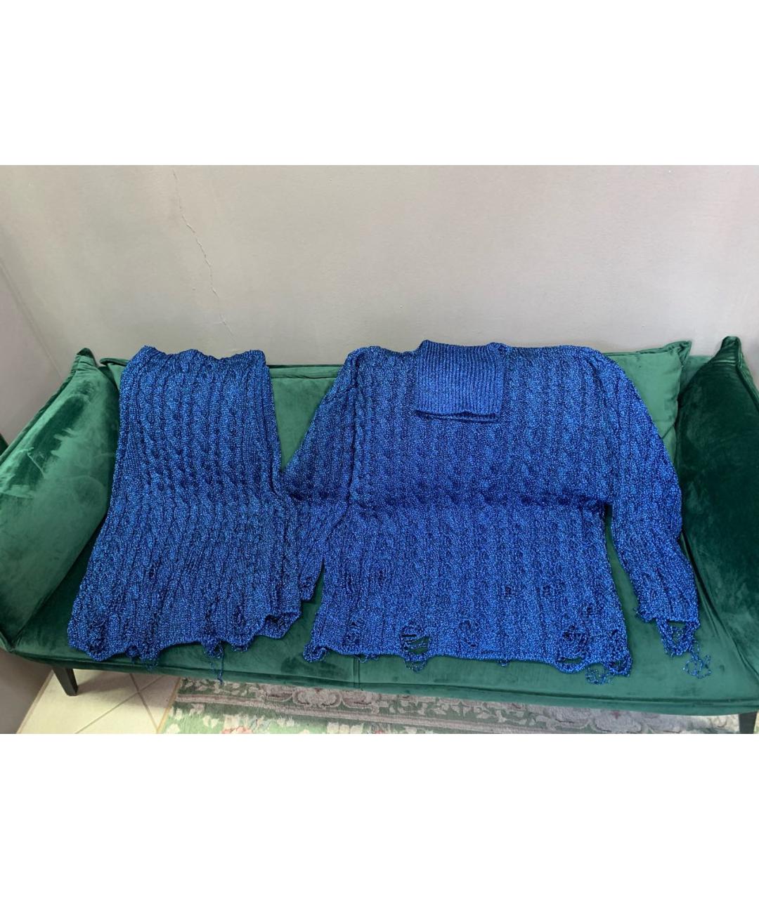 BALENCIAGA Синий полиамидовый костюм с юбками, фото 3