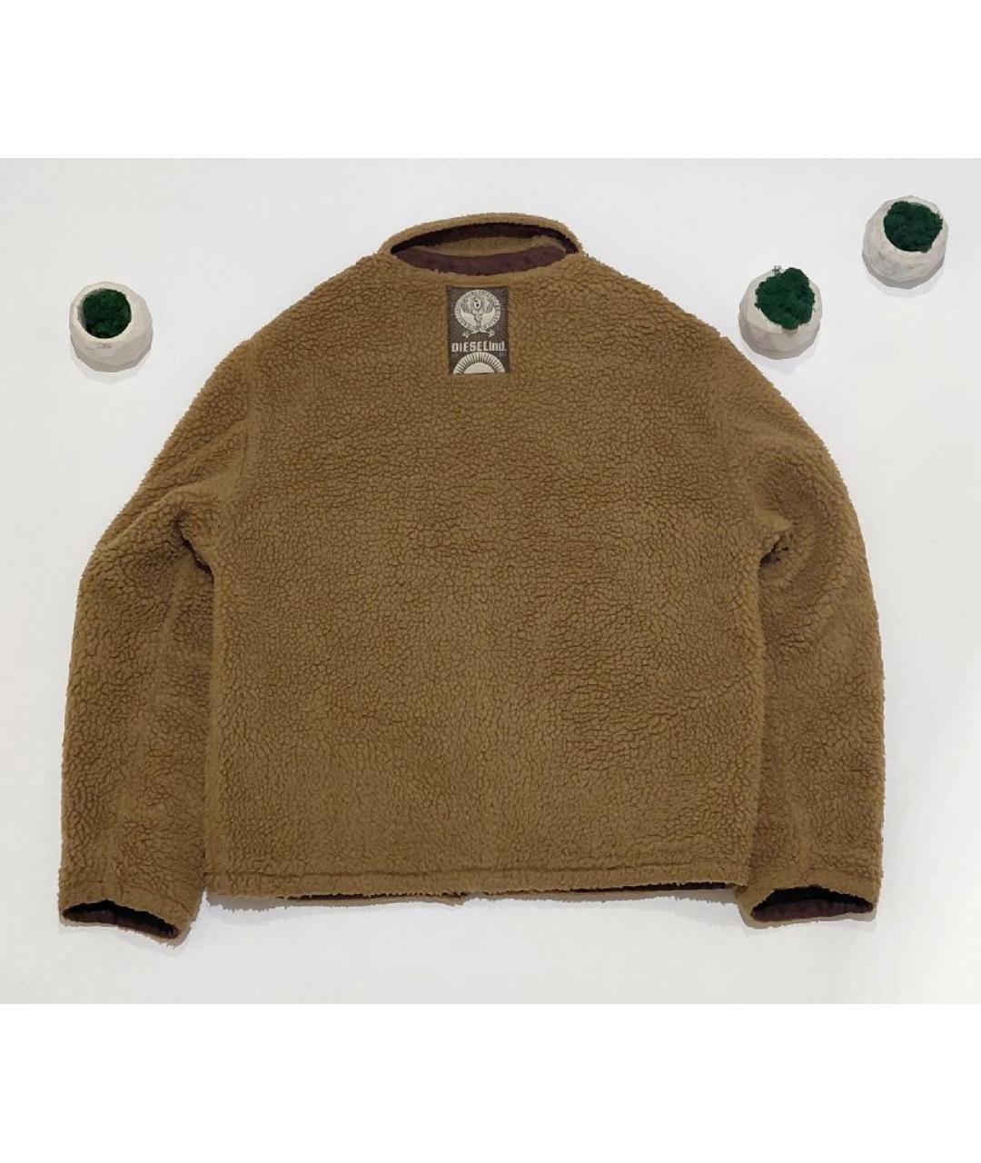 DIESEL Коричневая кожаная куртка, фото 6