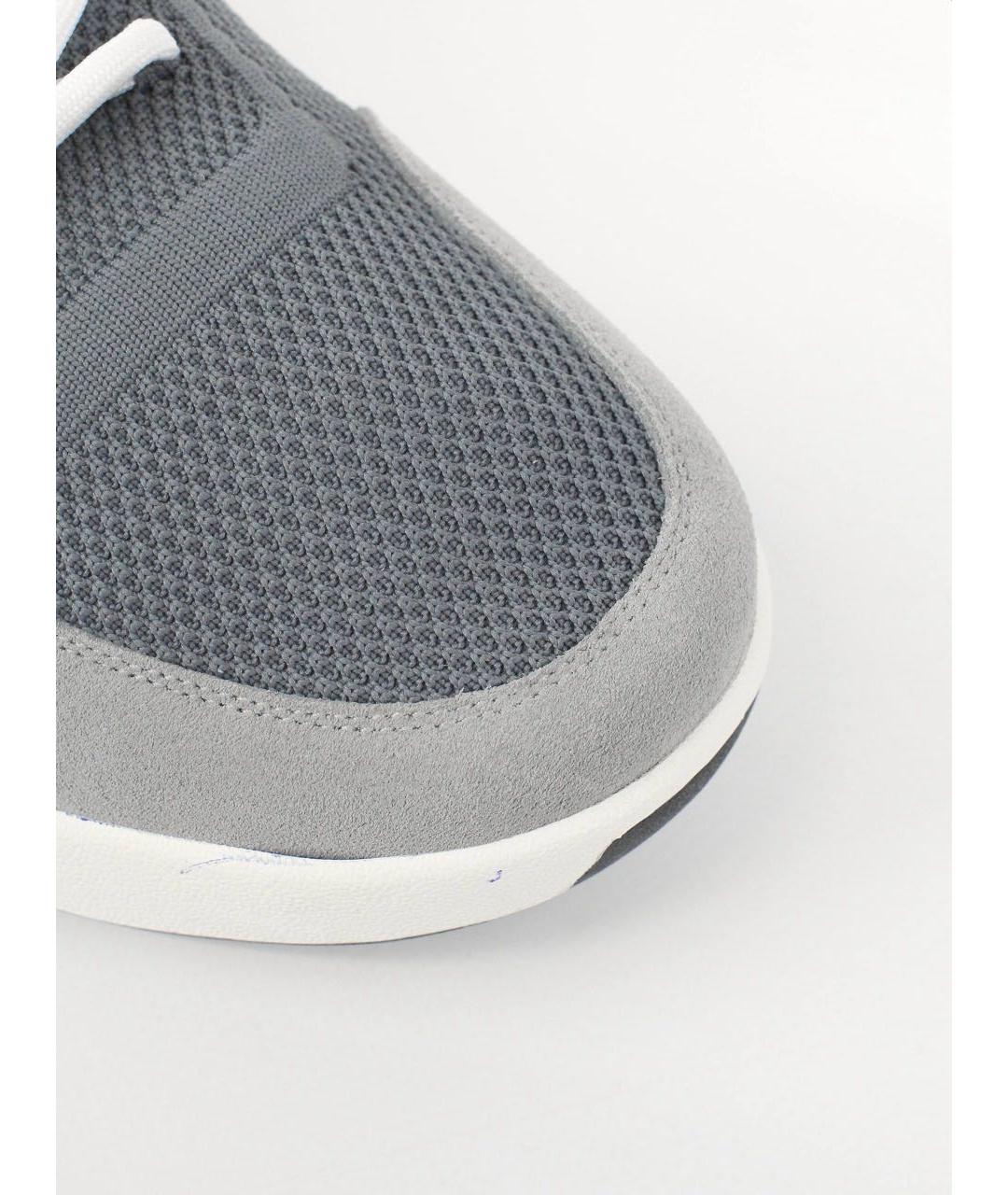 KITON Серые текстильные низкие кроссовки / кеды, фото 6