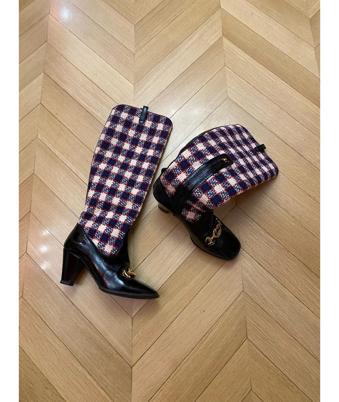 GUCCI Мульти текстильные сапоги, фото 2