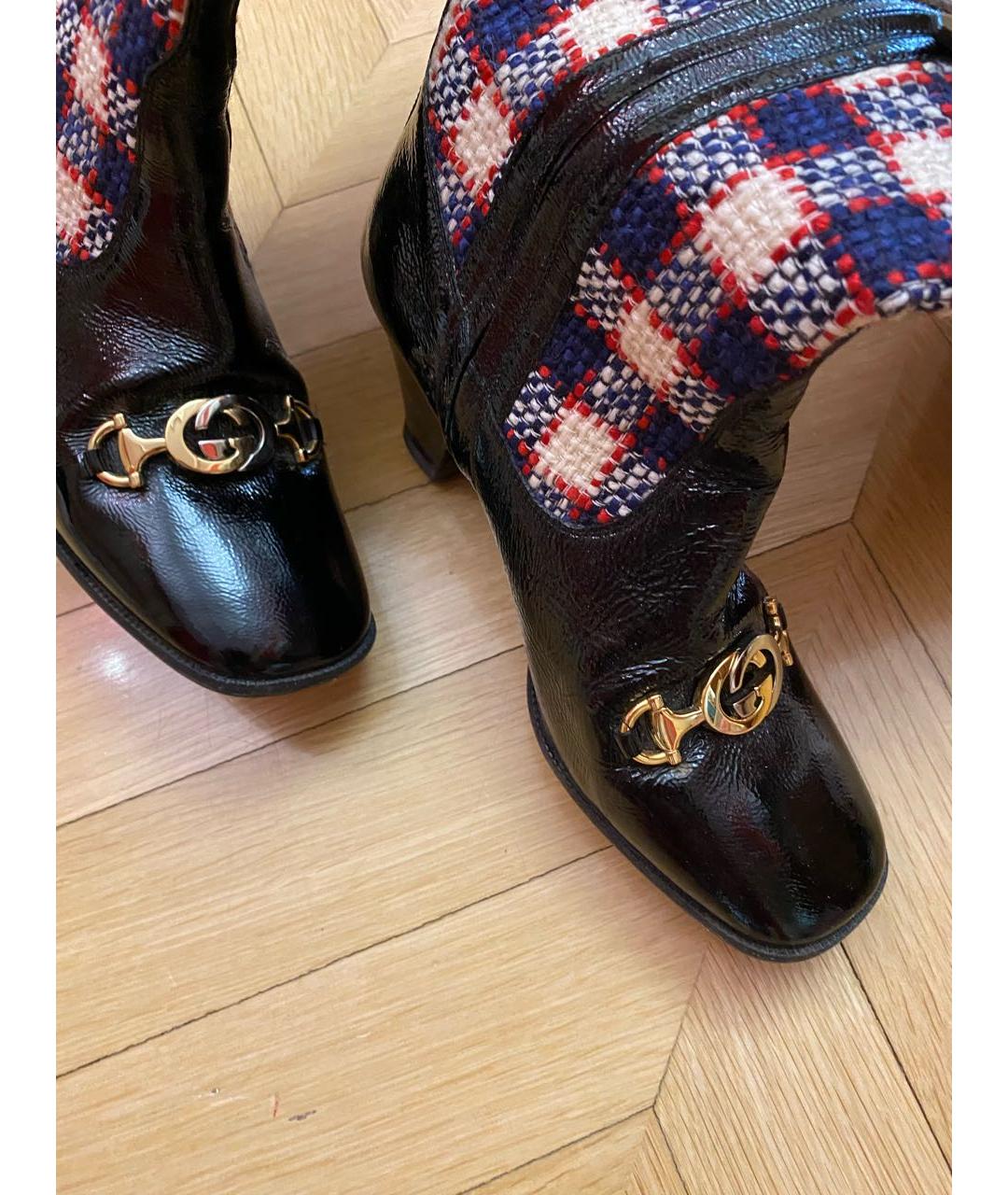 GUCCI Мульти текстильные сапоги, фото 3