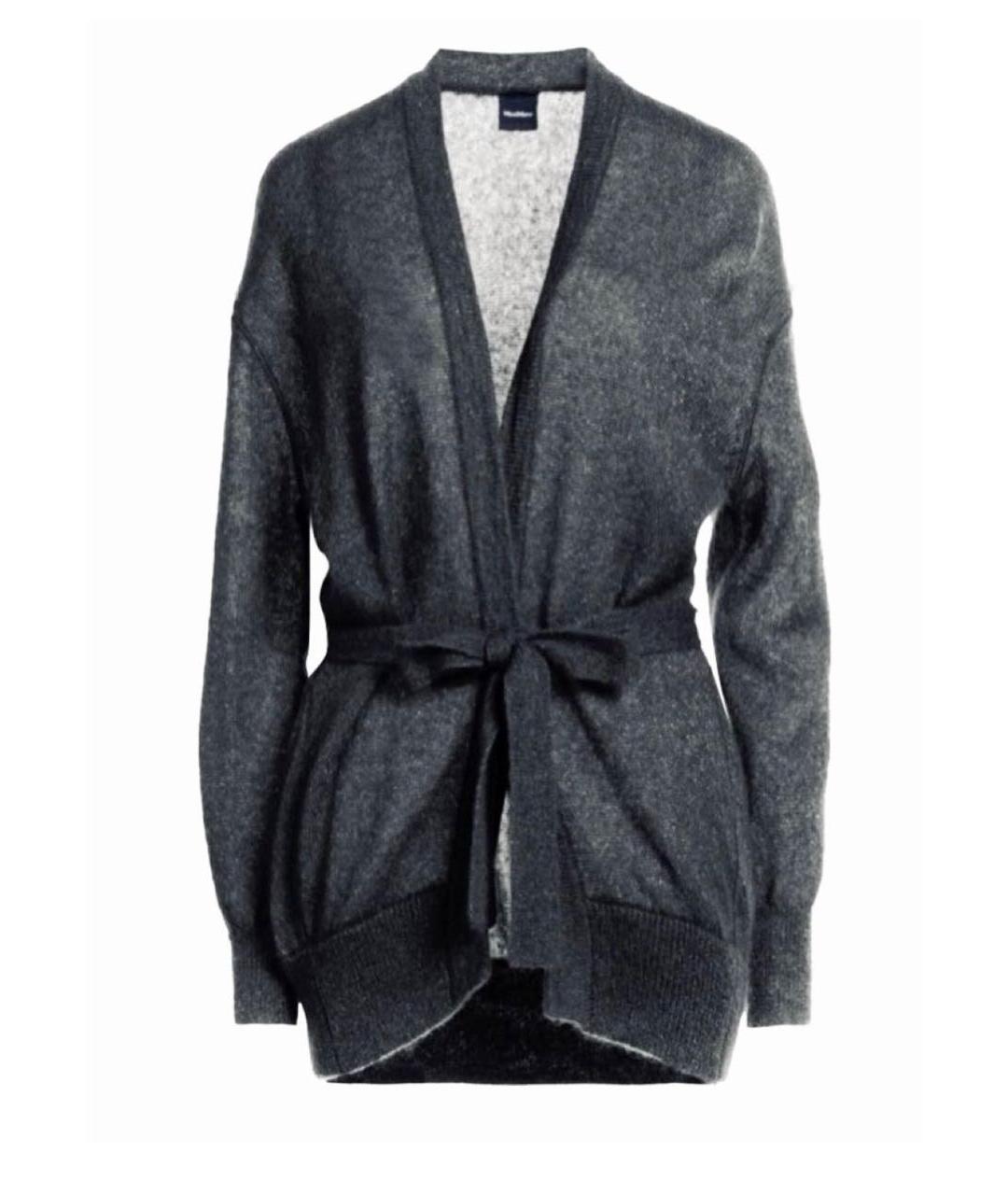 'S MAX MARA Серебрянный шерстяной кардиган, фото 7