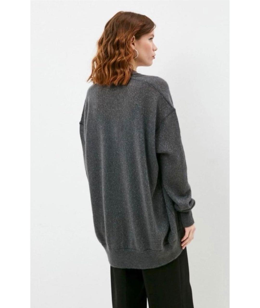 'S MAX MARA Серебрянный шерстяной кардиган, фото 8