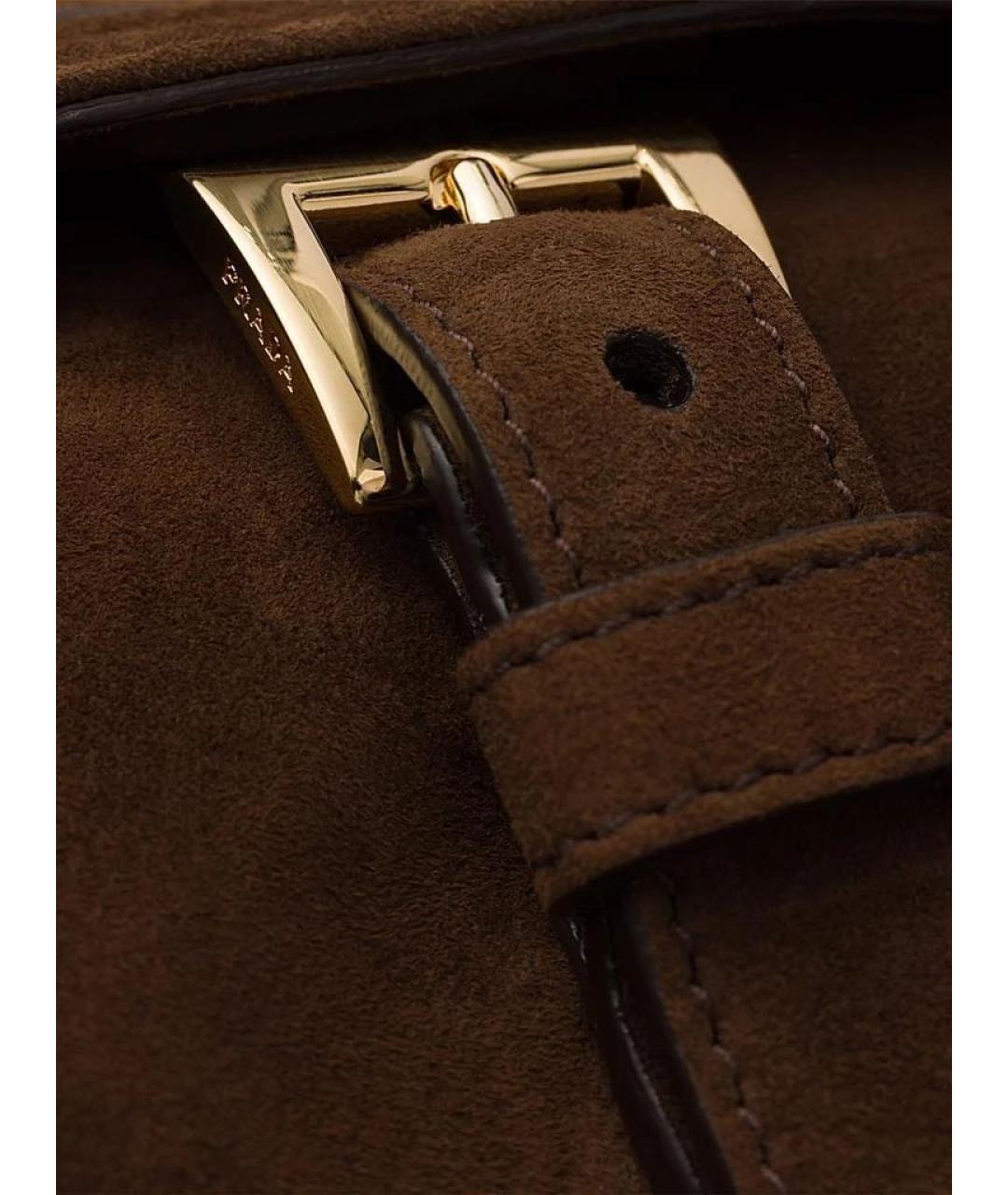 PRADA Коричневая замшевая сумка через плечо, фото 3