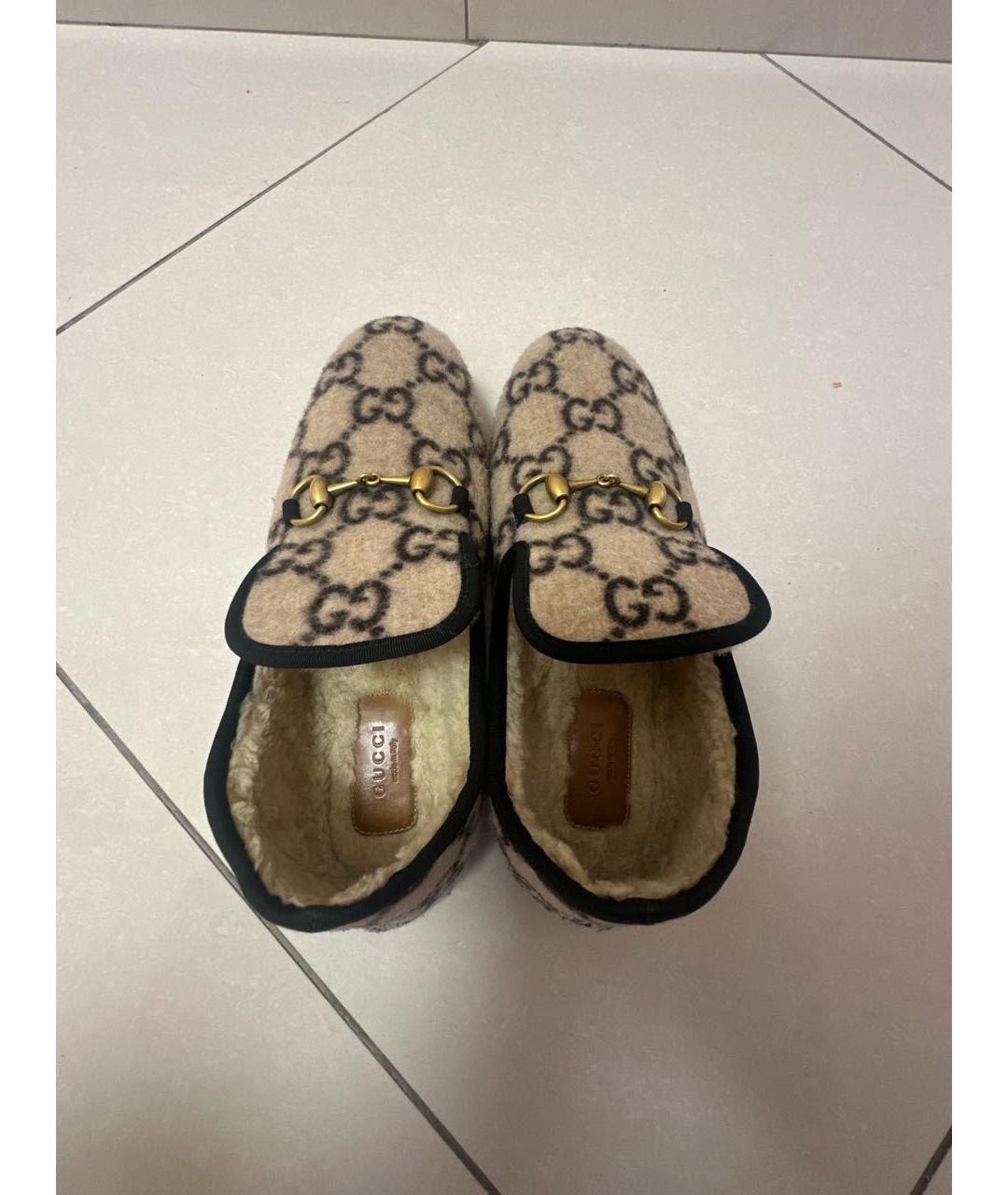 GUCCI Бежевые лоферы, фото 3