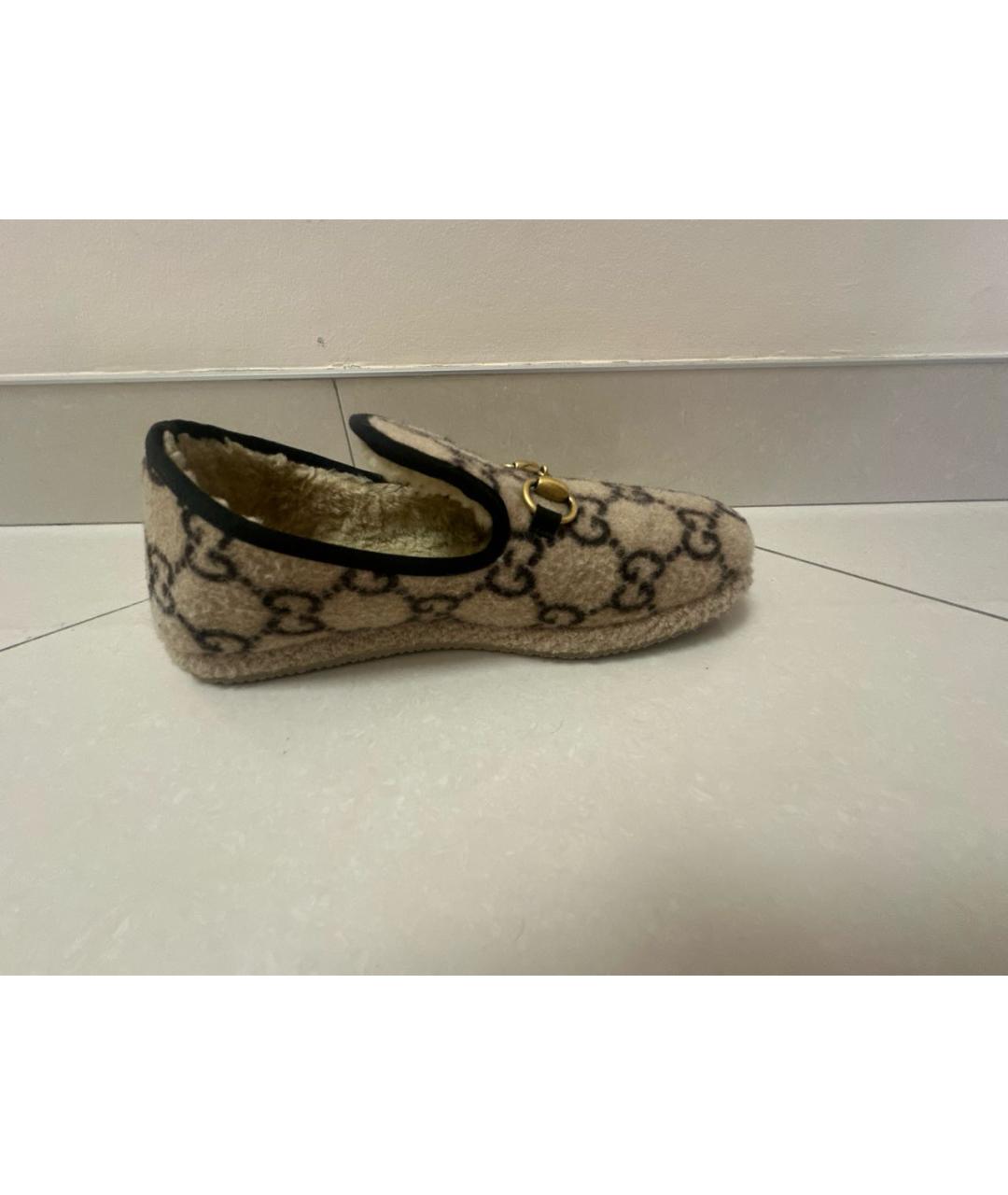 GUCCI Бежевые лоферы, фото 9