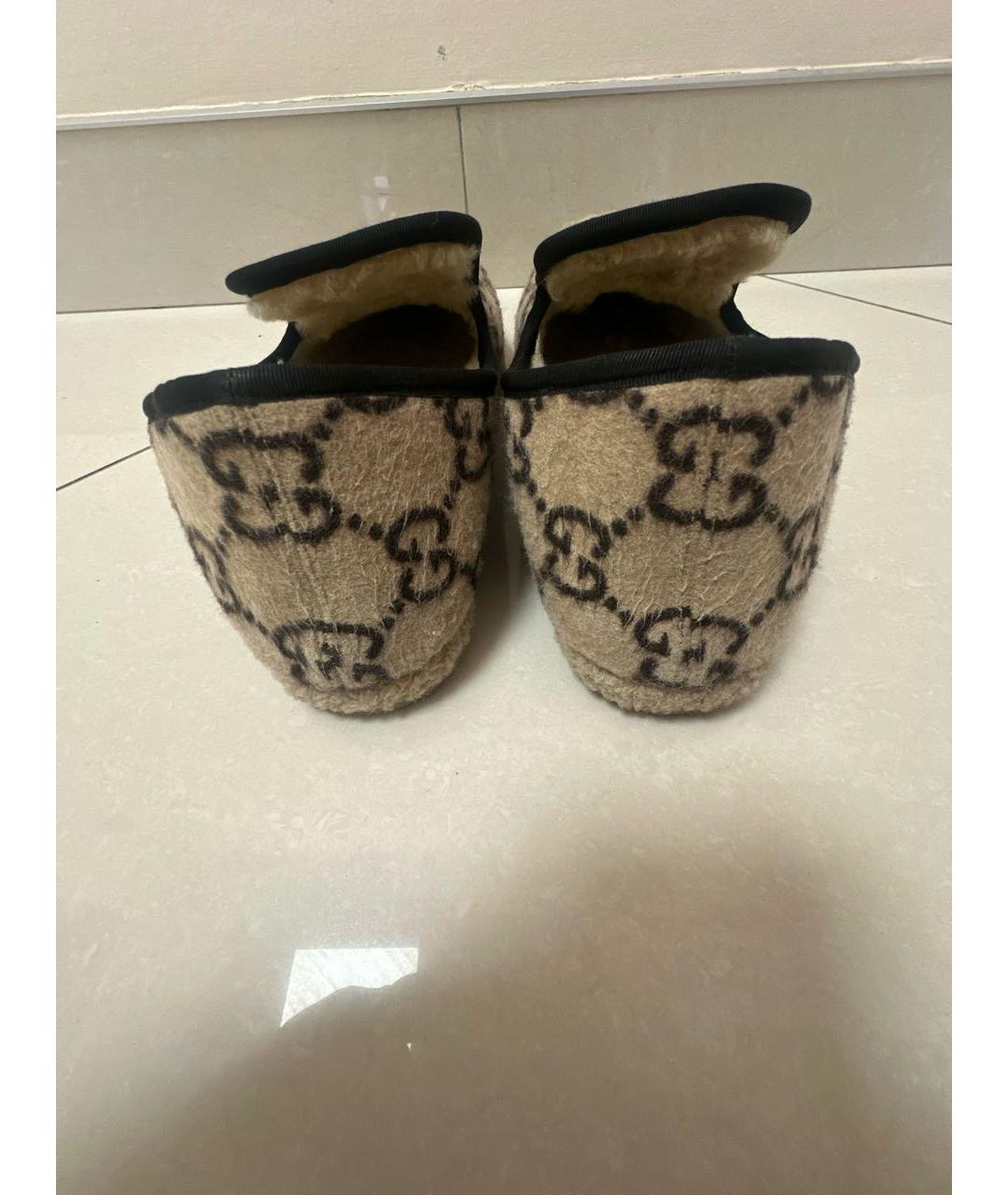 GUCCI Бежевые лоферы, фото 4