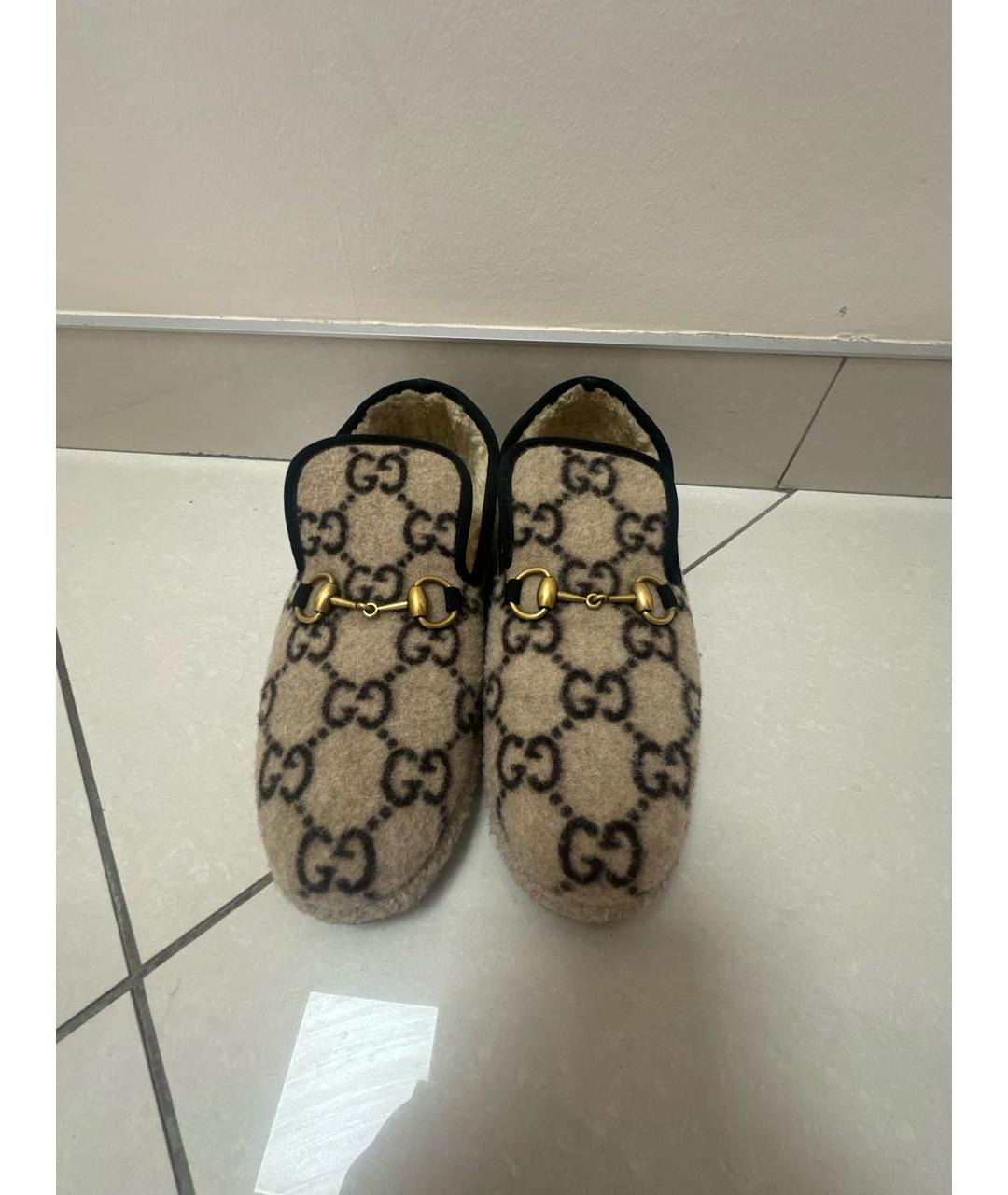 GUCCI Бежевые лоферы, фото 2