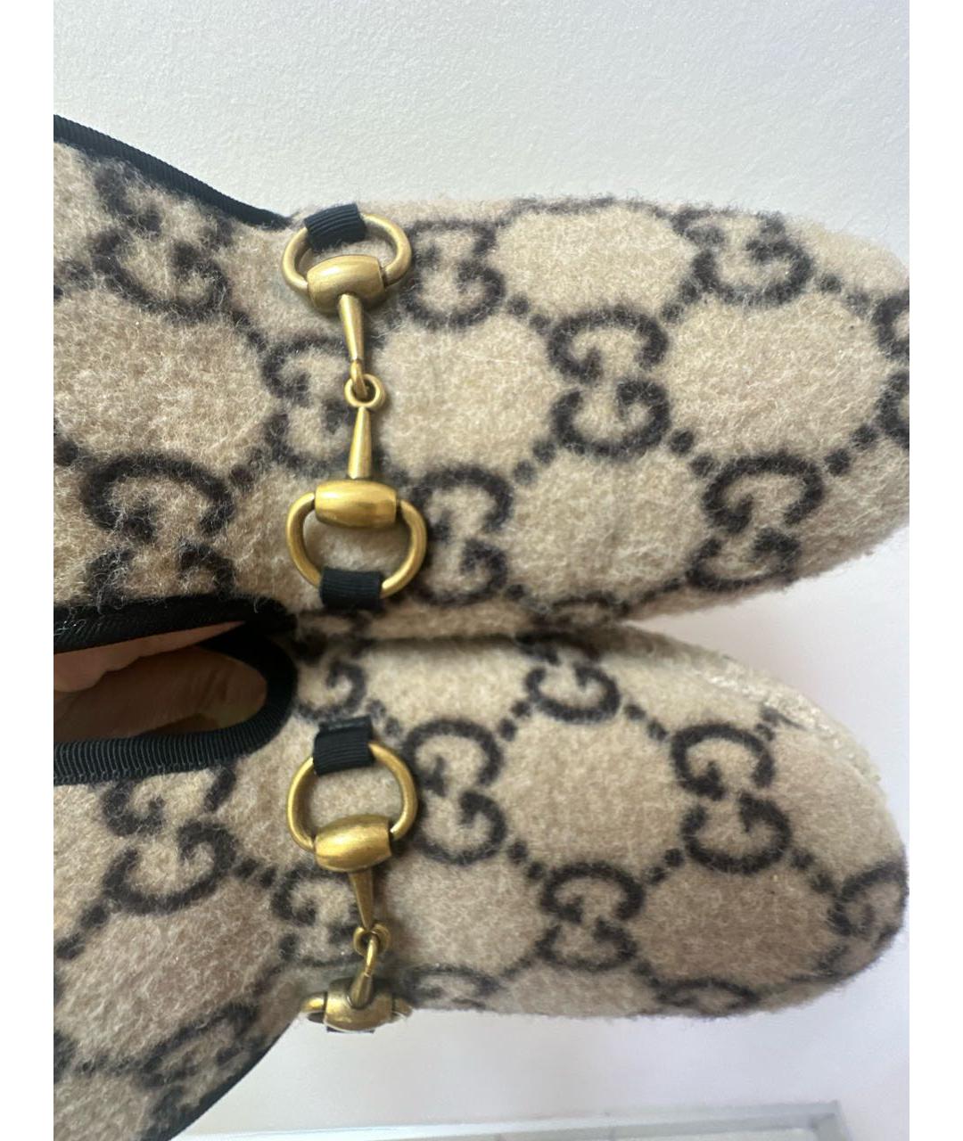 GUCCI Бежевые лоферы, фото 6