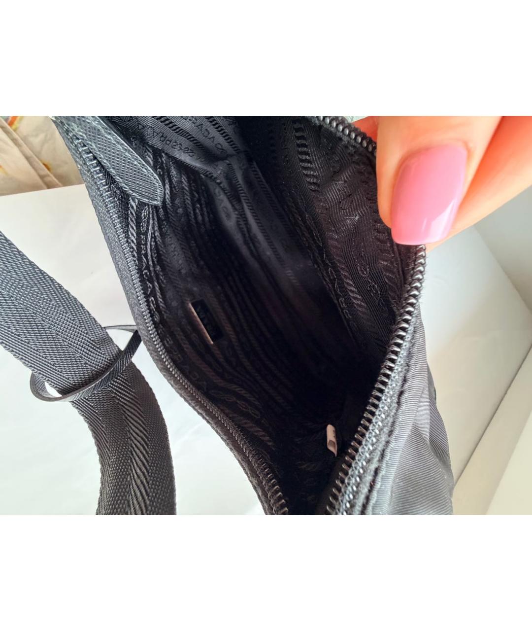 PRADA Черная сумка с короткими ручками, фото 4