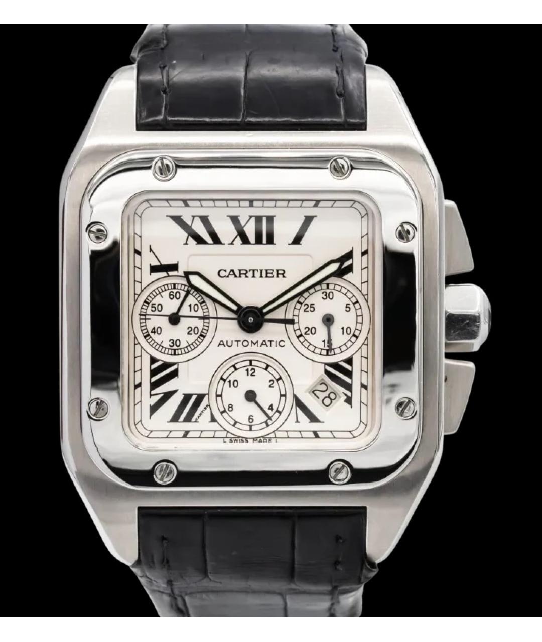 CARTIER Белые металлические часы, фото 2