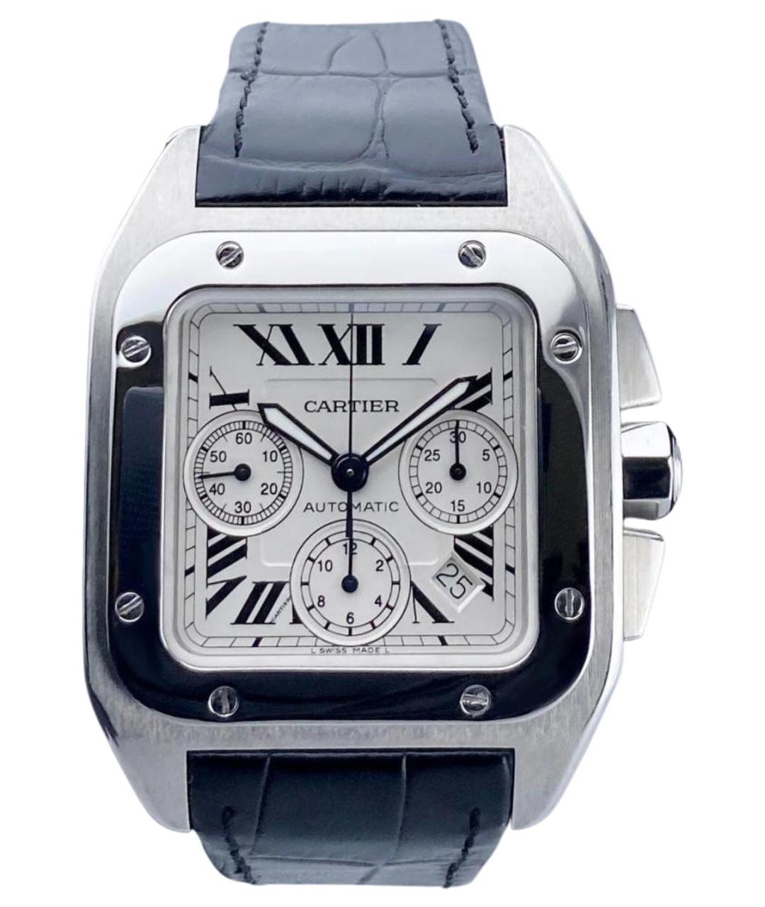 CARTIER Белые металлические часы, фото 1
