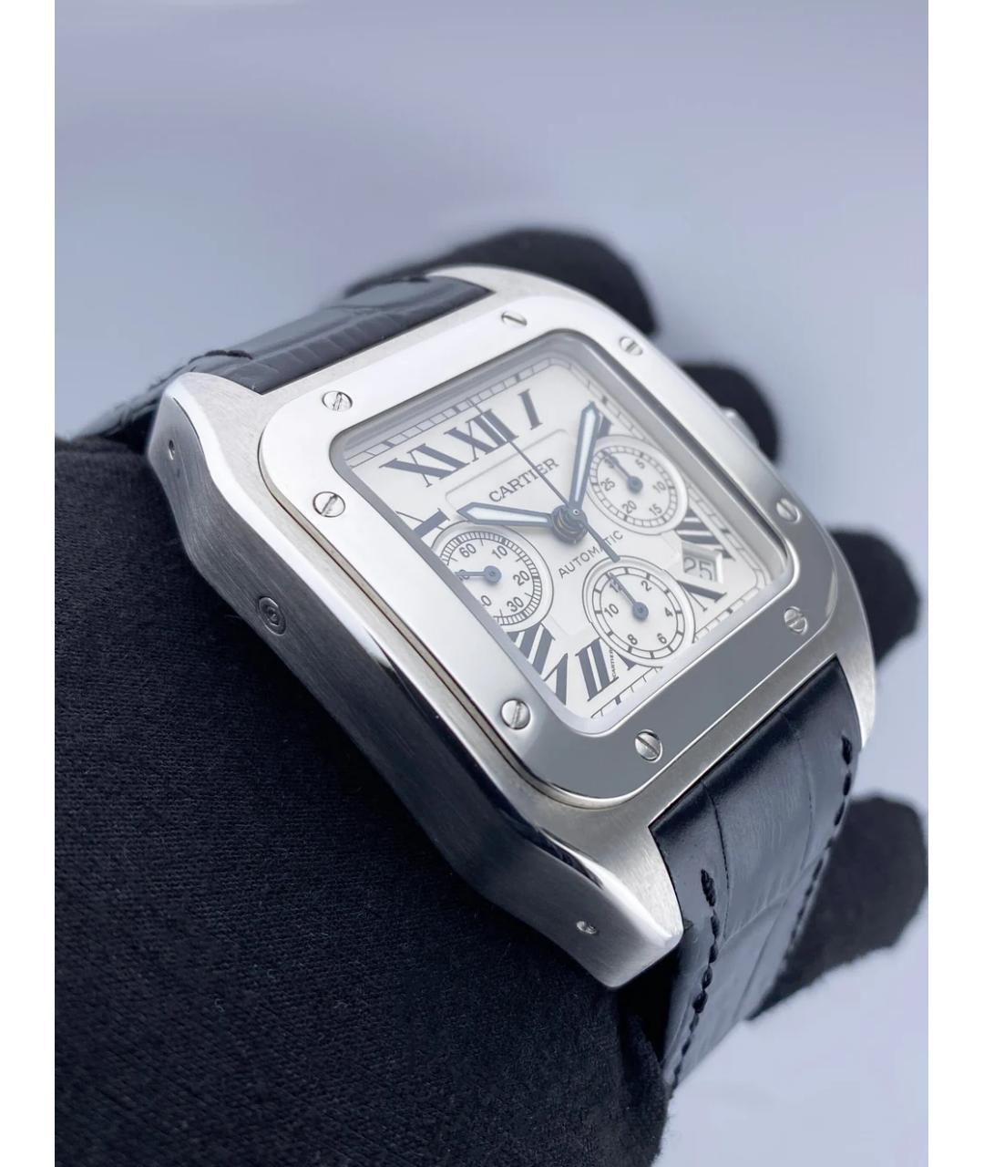 CARTIER Белые металлические часы, фото 3