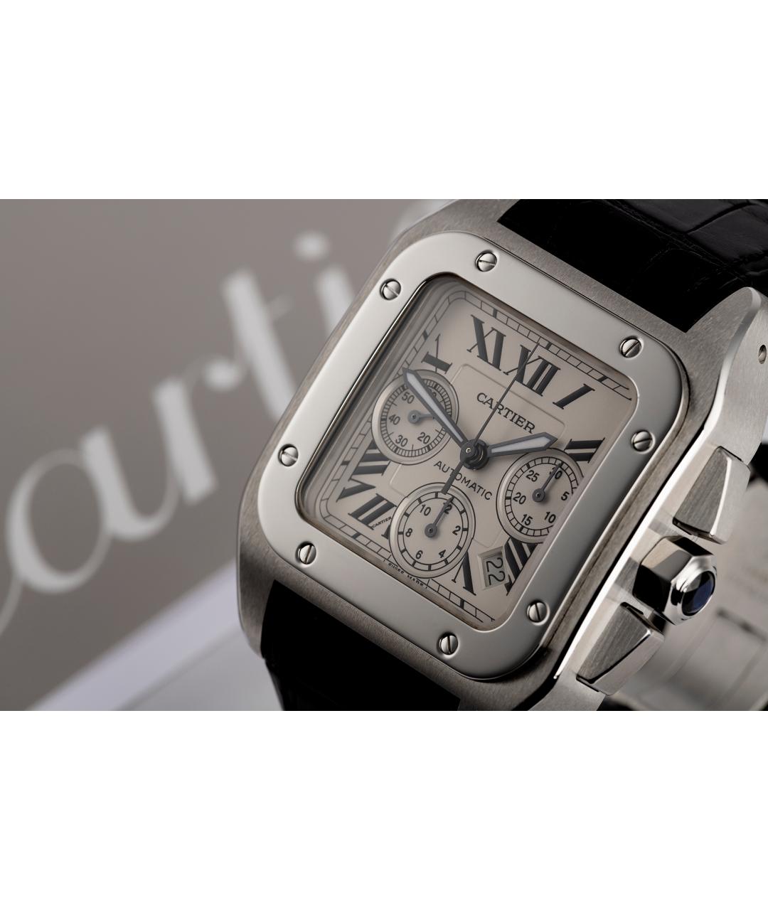 CARTIER Белые металлические часы, фото 4